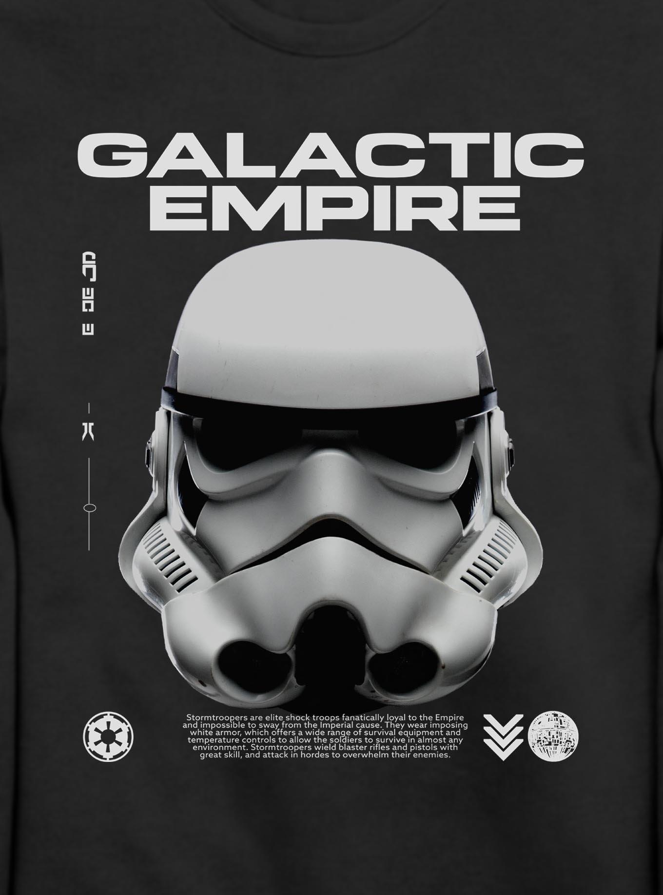Star Wars Galactic Empire Stormtrooper Helmet Sweatshirt Hot Topic Exclusive, BLACK, alternate - view 2