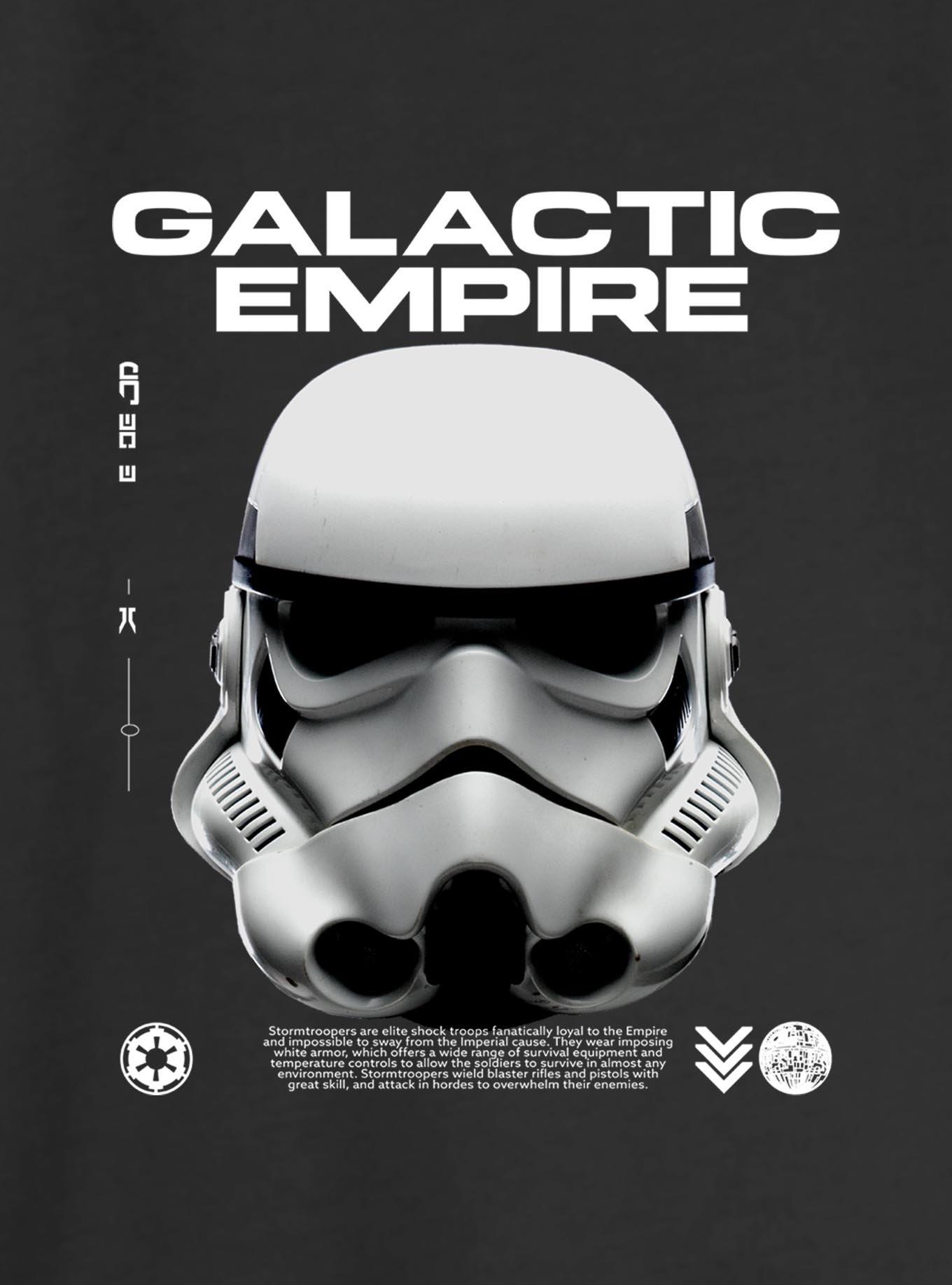 Star Wars Galactic Empire Stormtrooper Helmet Girls Slouchy Sweatshirt Hot Topic Exclusive, BLACK, alternate - view 2