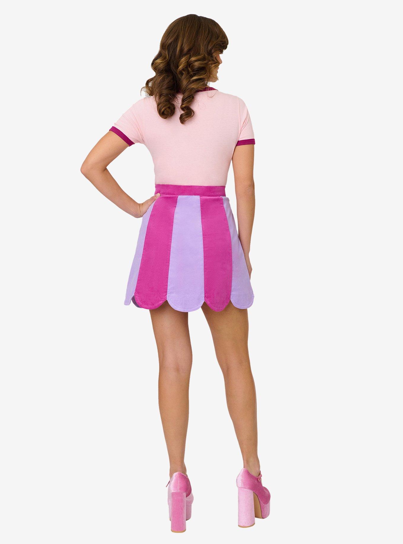Disney Alice In Wonderland Collection By Smak Parlour Purple Cheshire Cat Corduroy Mini Skirt, , hi-res