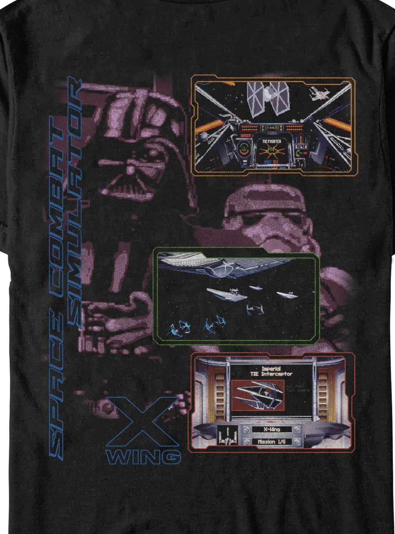 Star Wars Space Combat Simulator X Wing T-Shirt Hot Topic Exclusive, BLACK, alternate - view 4