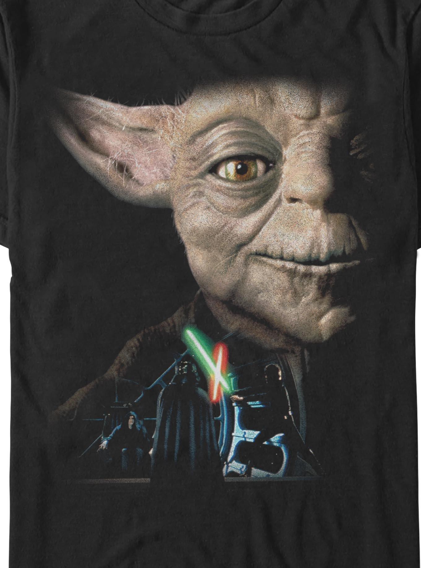 Star Wars Yoda Saber Battle Return of The Jedi T-Shirt Hot Topic Exclusive, BLACK, alternate - view 3