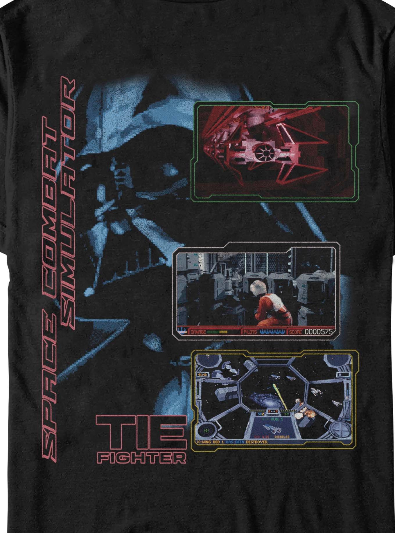 Star Wars Space Combat Simulator Tie Fighter T-Shirt Hot Topic Exclusive, BLACK, alternate - view 4