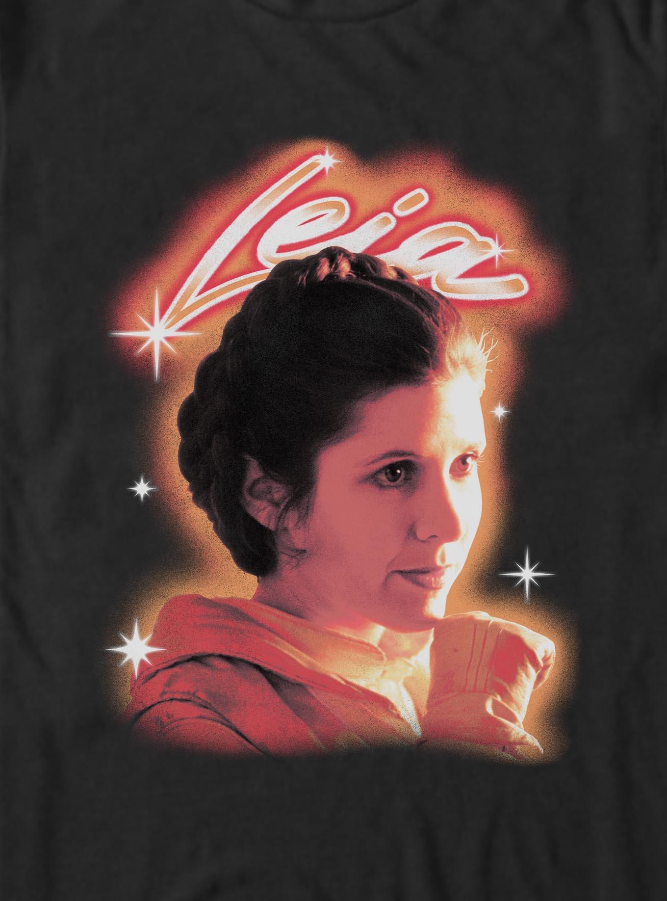 Star Wars Princess Leia Airbrush T-Shirt Hot Topic Exclusive, BLACK, alternate - view 2