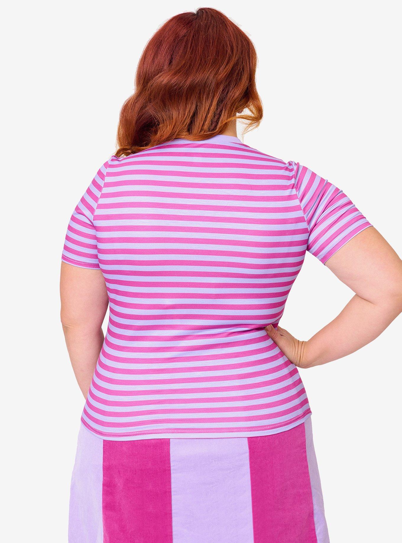 Disney Alice In Wonderland Collection By Unique Vintage Plus Size Cheshire Cat Back to Basics Top, , hi-res