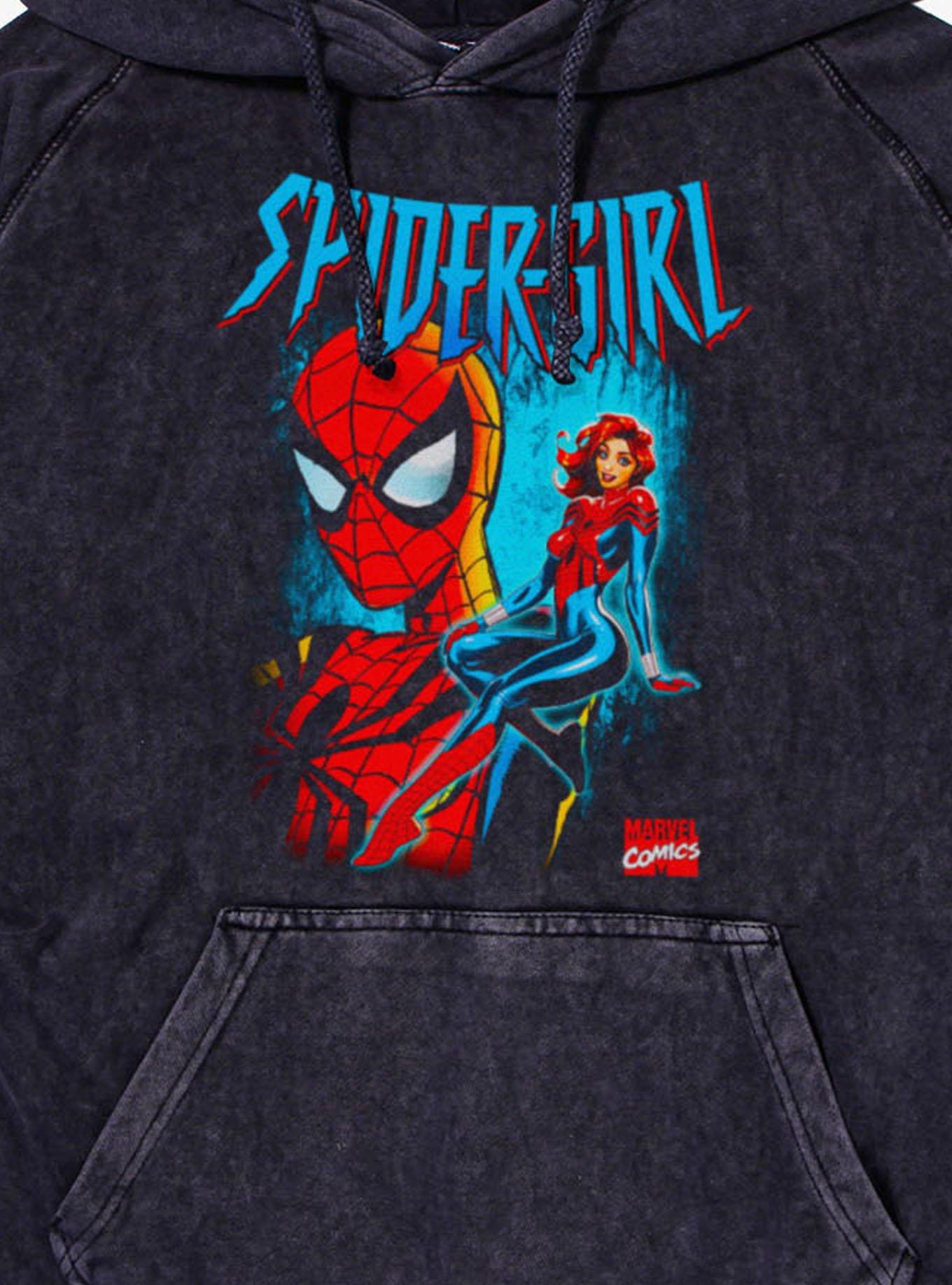 Marvel Spider-Man Spider-Girl Seated And Masked Mineral Wash Hoodie, , hi-res