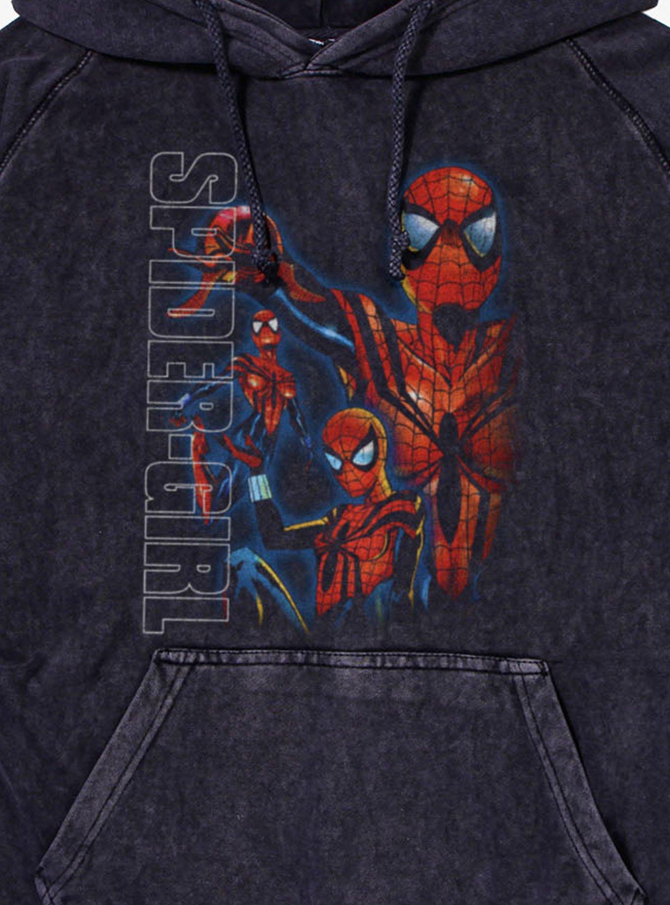 Marvel Spider-Man Spider-Girl Strike A Pose Montage Mineral Wash Hoodie, , hi-res