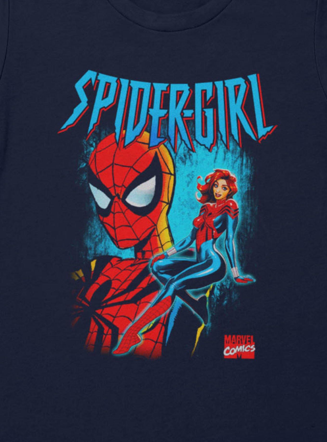 Marvel Spider-Man Spider-Girl Seated And Masked Womens T-Shirt, , hi-res