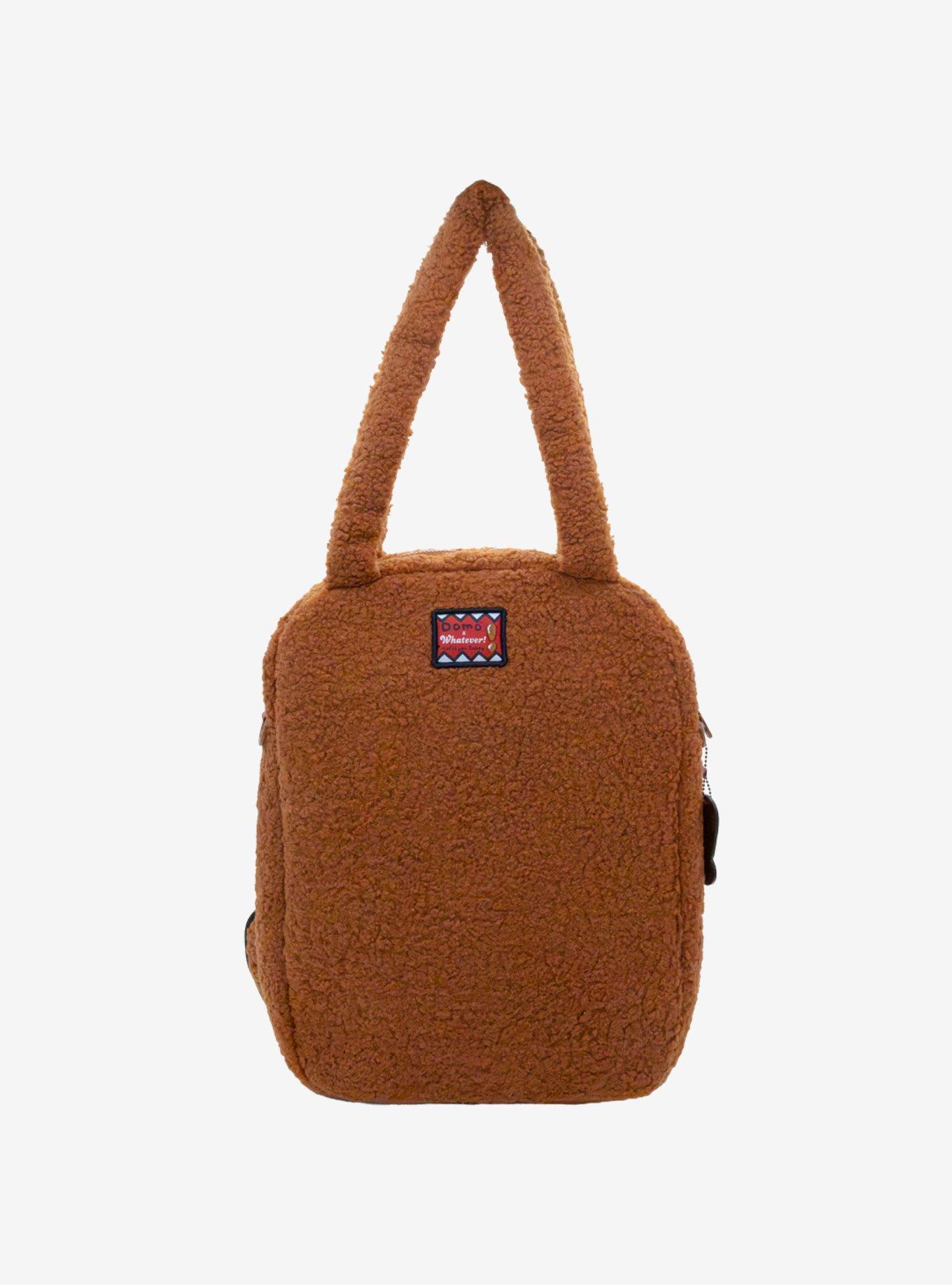 Whatever! Makes You Happy x Domo Sherpa Figural Tote Bag, , alternate - view 2