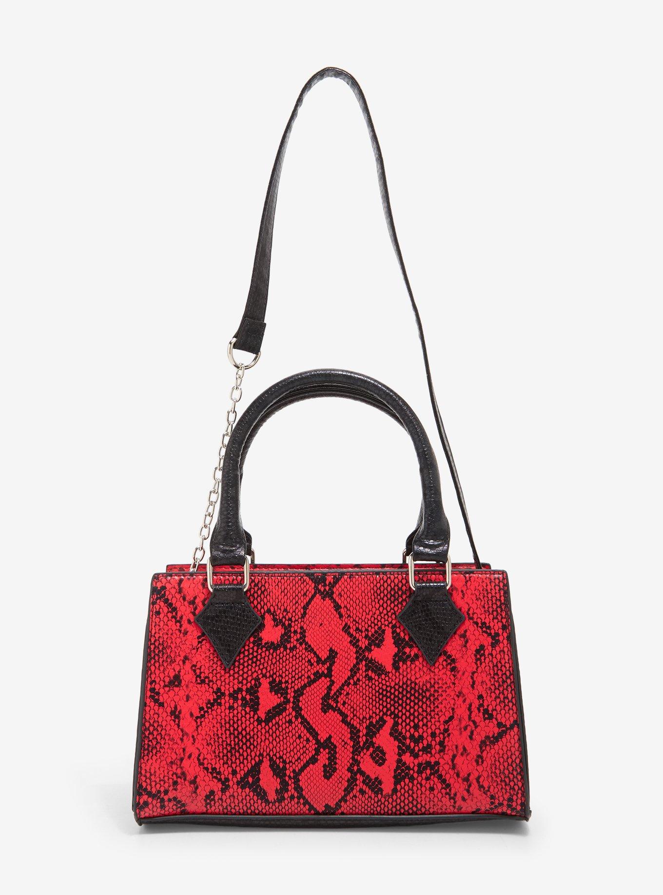 Social Collision Snake Gothic Cross Satchel Bag, , alternate - view 3