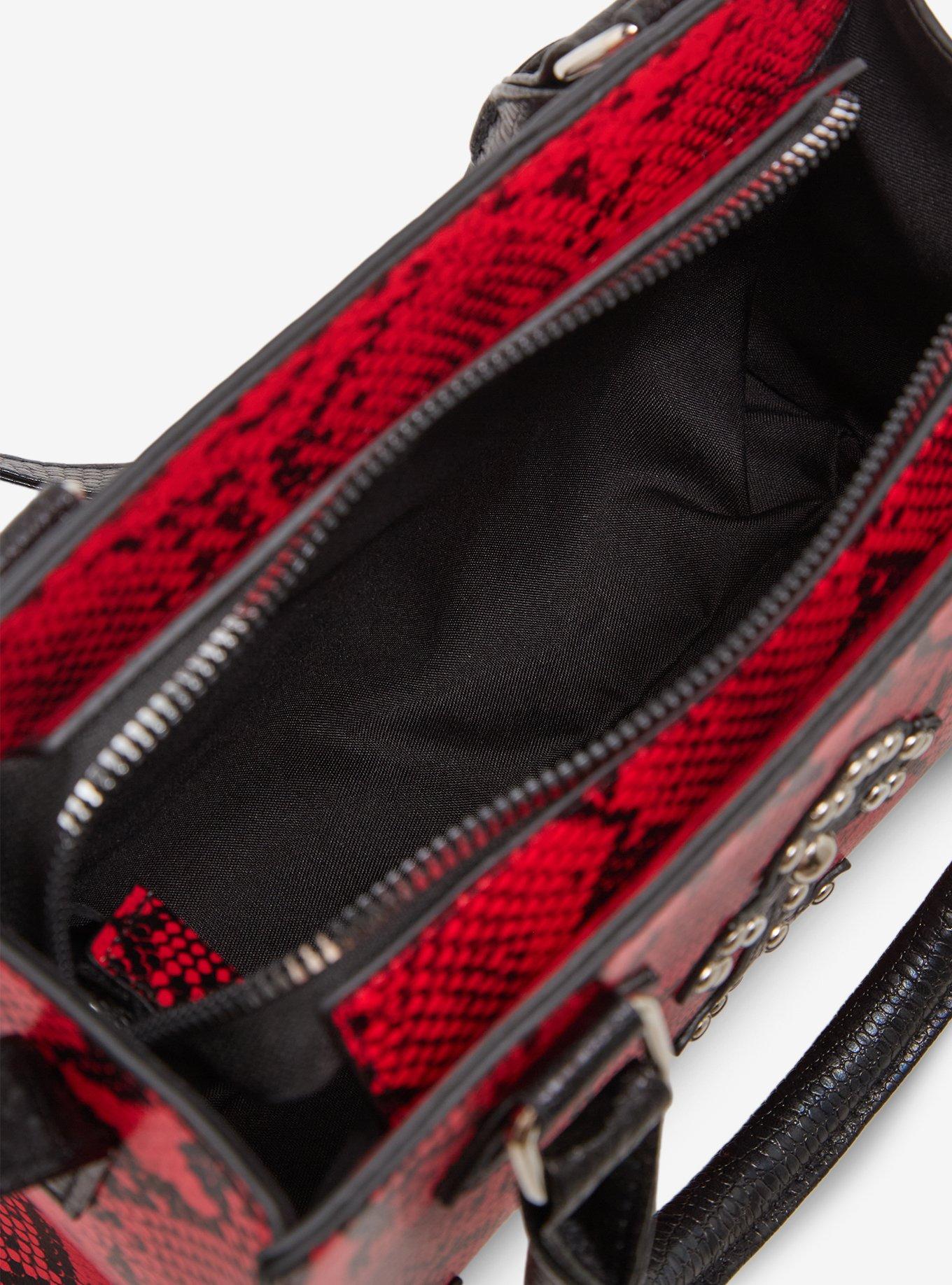 Social Collision Snake Gothic Cross Satchel Bag, , alternate - view 4