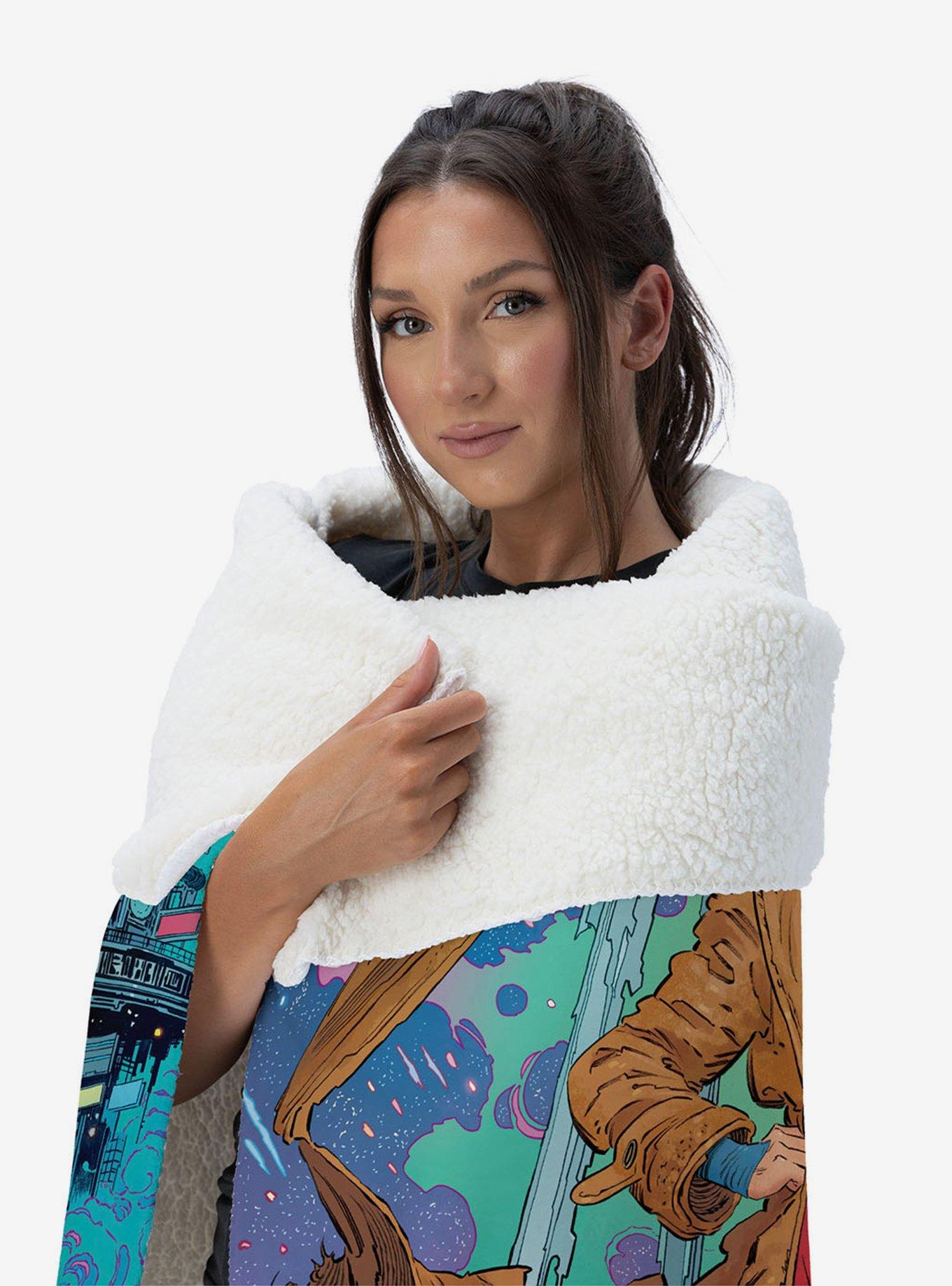 DC Comics Supergirl Pose Silk Touch Sherpa Throw Blanket, , alternate - view 3