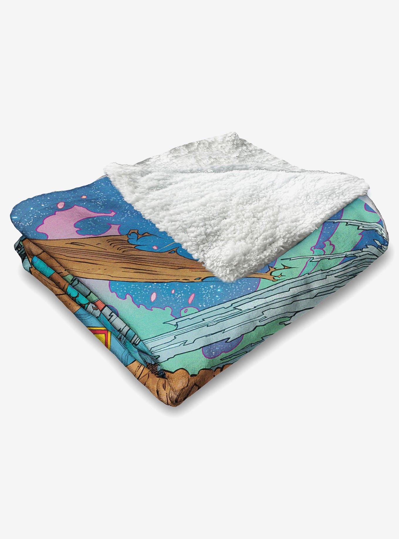 DC Comics Supergirl Pose Silk Touch Sherpa Throw Blanket, , alternate - view 4