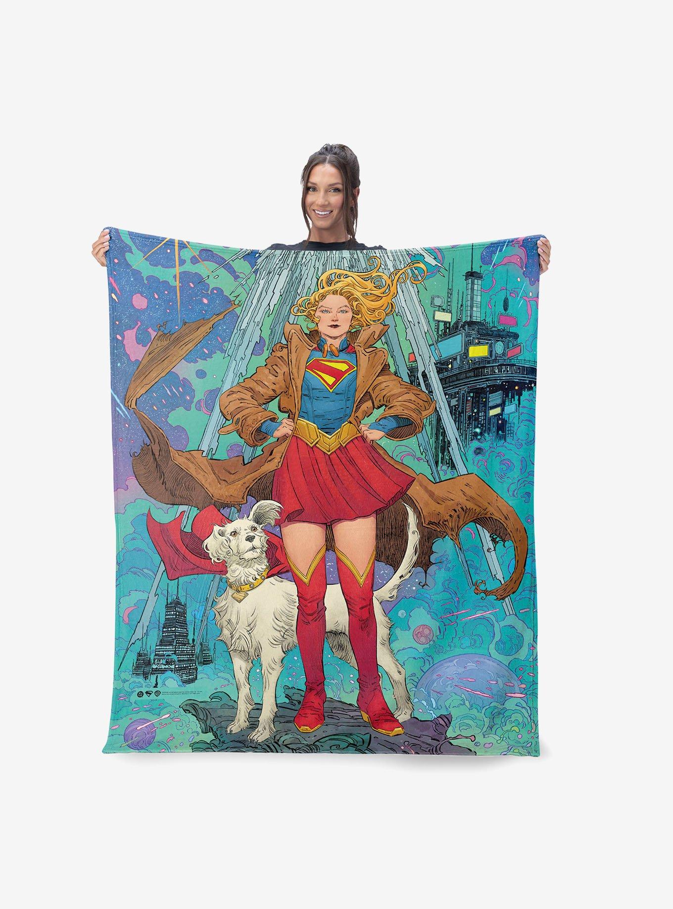 DC Comics Supergirl Pose 50x60" Silk Touch Throw Blanket, , hi-res