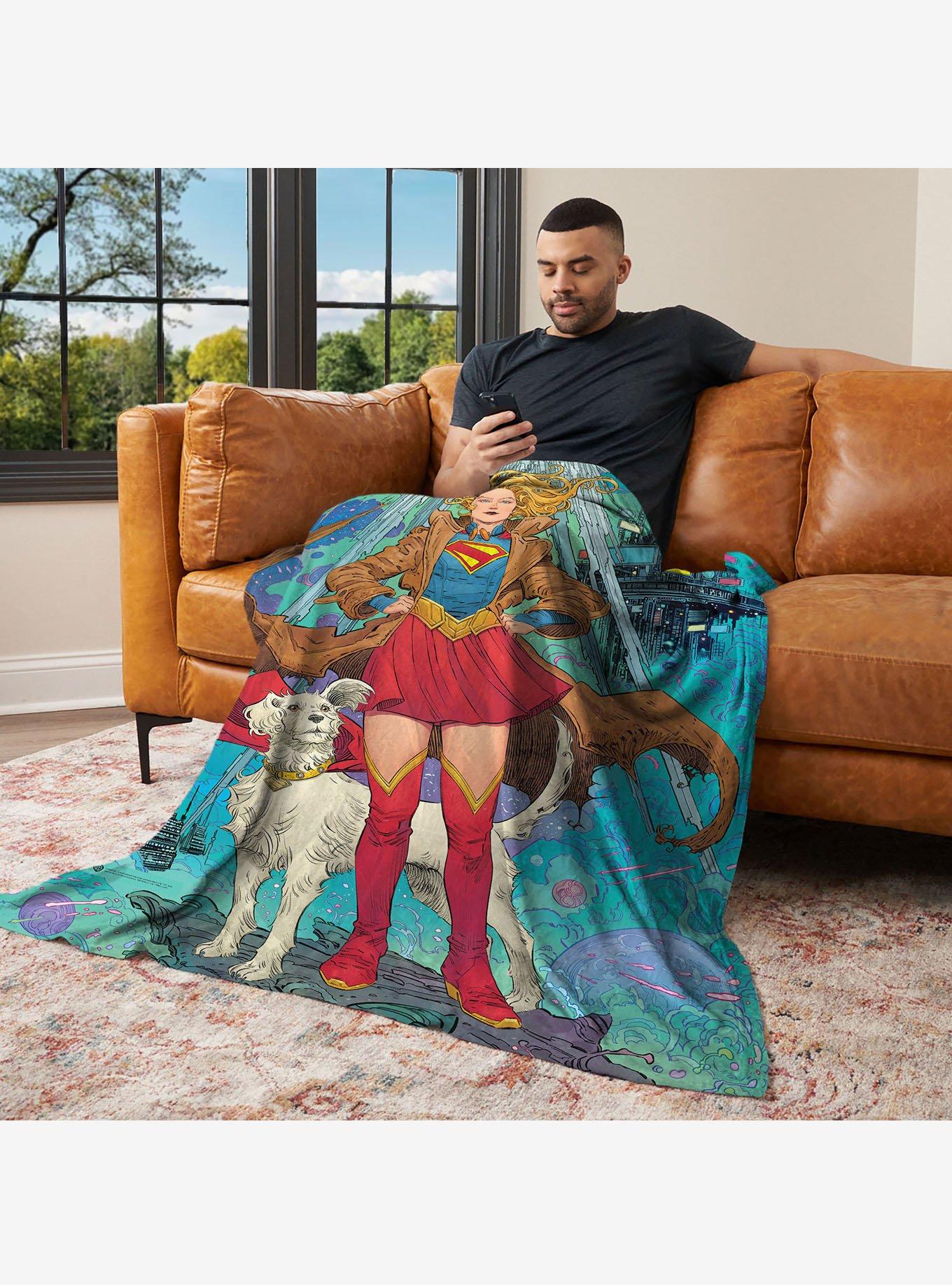 DC Comics Supergirl Pose 50x60" Silk Touch Throw Blanket, , alternate - view 3
