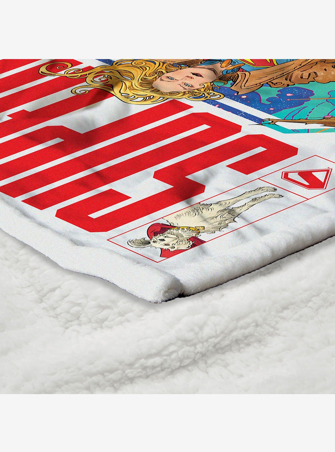DC Comics Supergirl Save the Day Silk Touch Sherpa Throw Blanket, , alternate - view 5