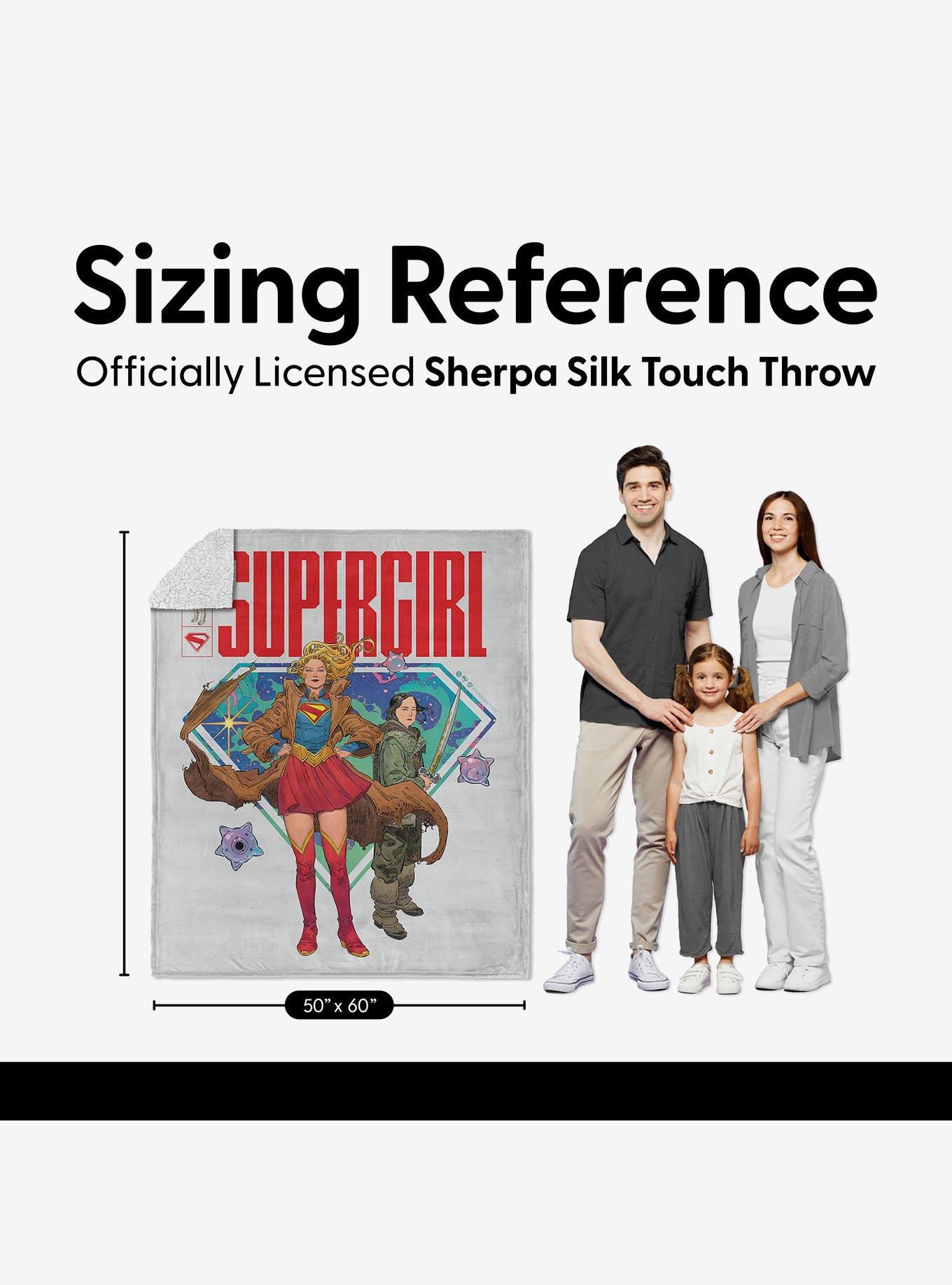 DC Comics Supergirl Save the Day Silk Touch Sherpa Throw Blanket, , alternate - view 6