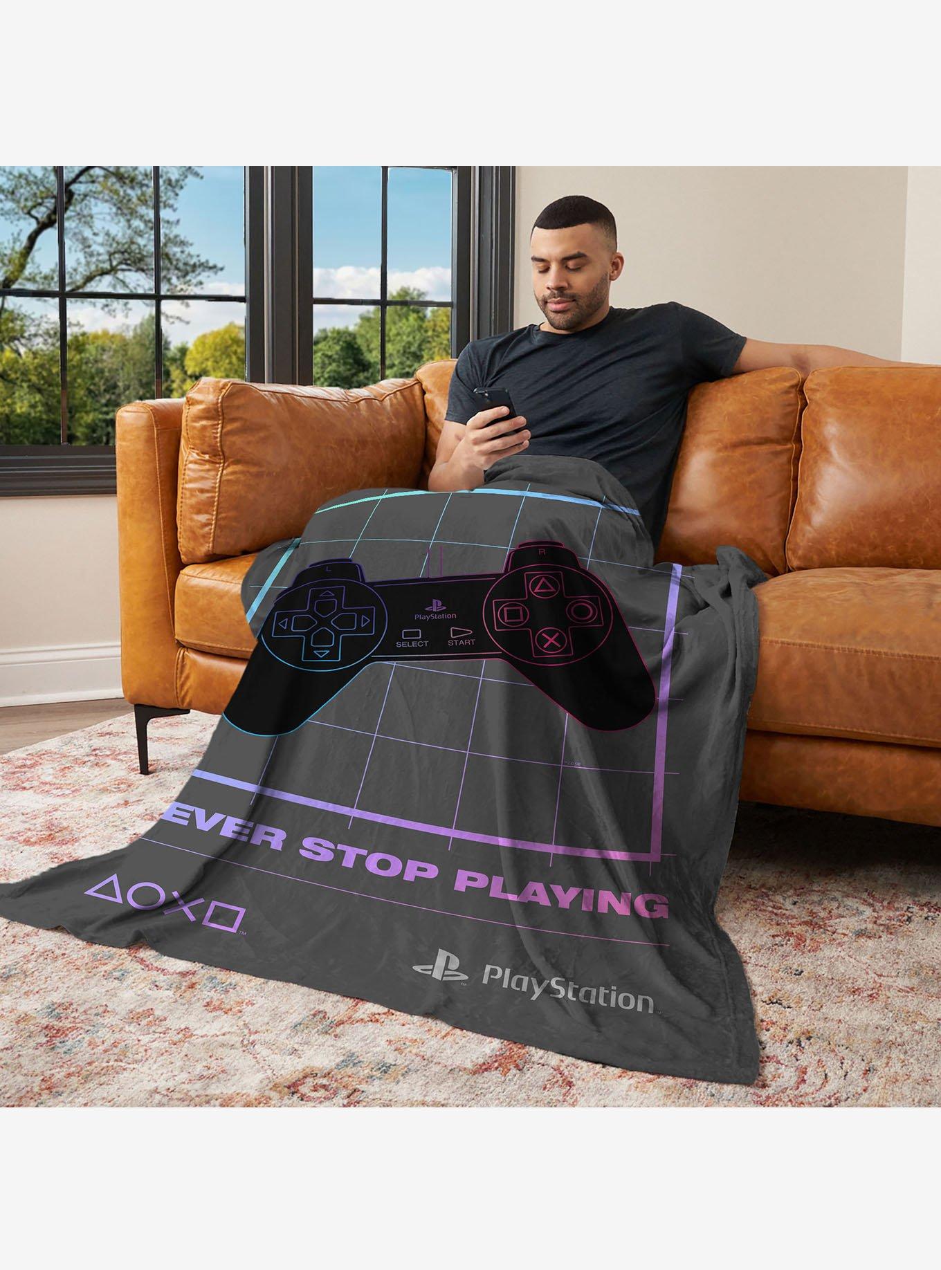 PlayStation Never Stop Playing 60x80" Silk Touch Throw Blanket, , hi-res
