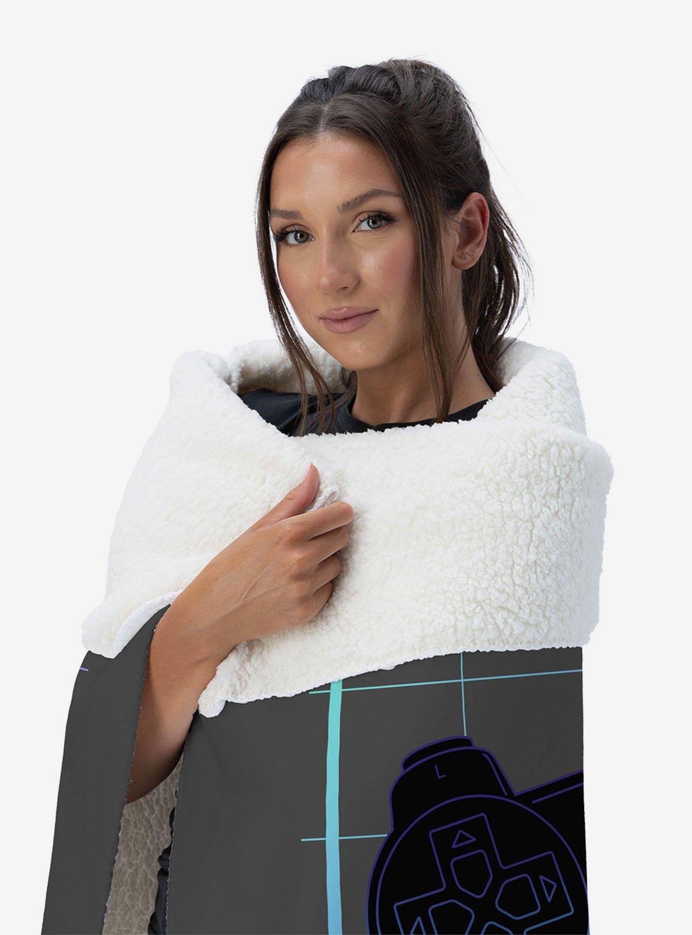 PlayStation Never Stop Playing Silk Touch Sherpa Throw Blanket, , alternate - view 3