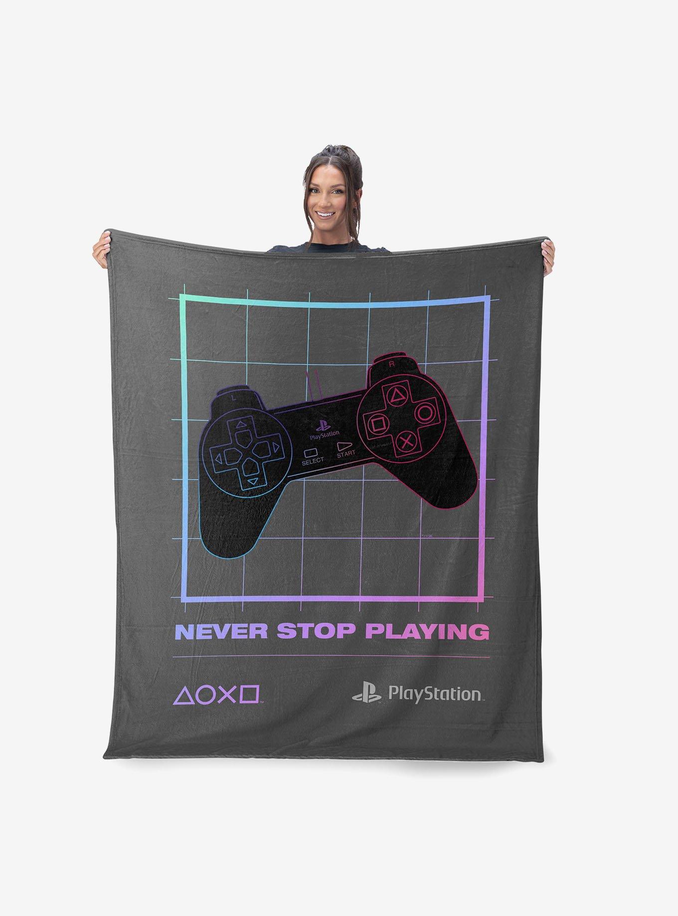 PlayStation Never Stop Playing 50x60" Silk Touch Throw Blanket, , hi-res