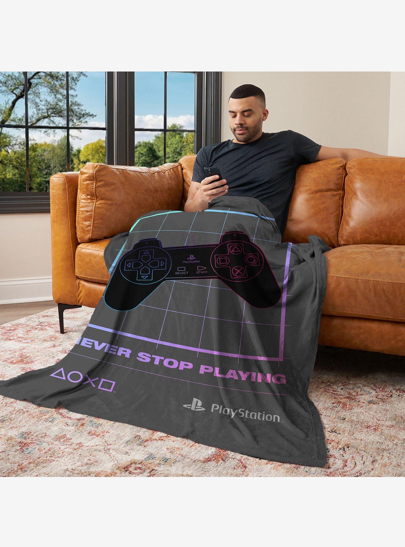 PlayStation Never Stop Playing 50x60" Silk Touch Throw Blanket, , alternate - view 3