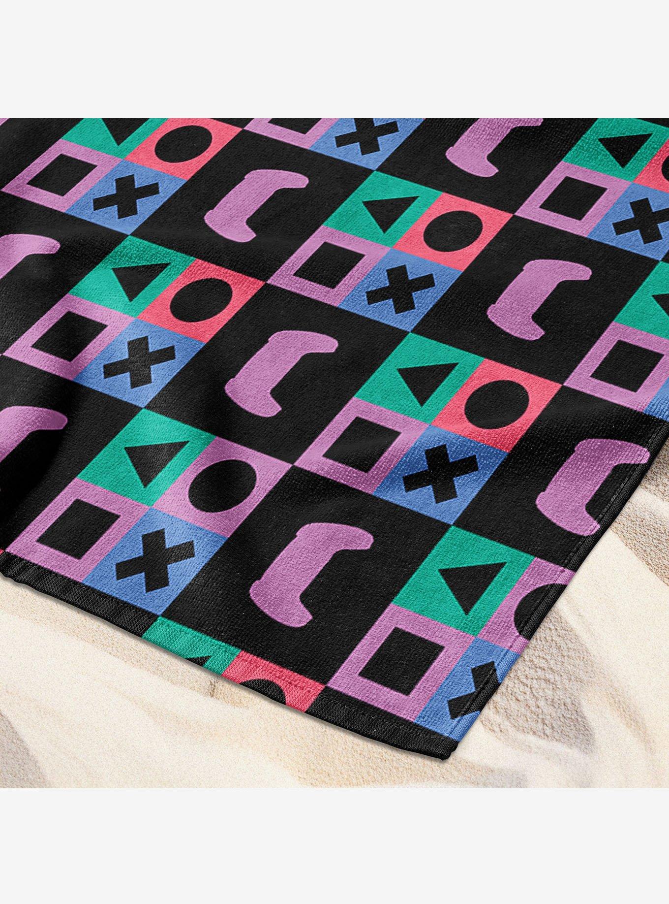 PlayStation Controller Pattern Beach Towel, , alternate - view 4