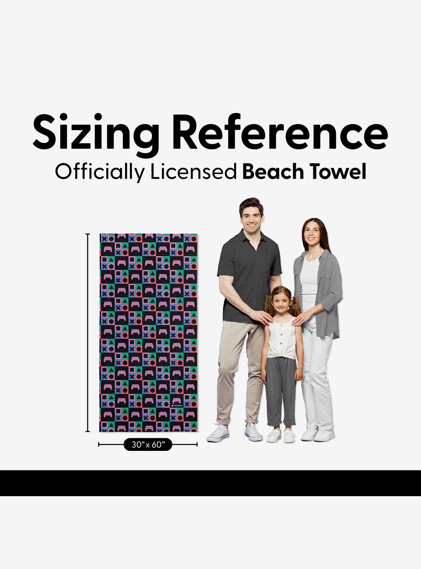 PlayStation Controller Pattern Beach Towel, , alternate - view 5