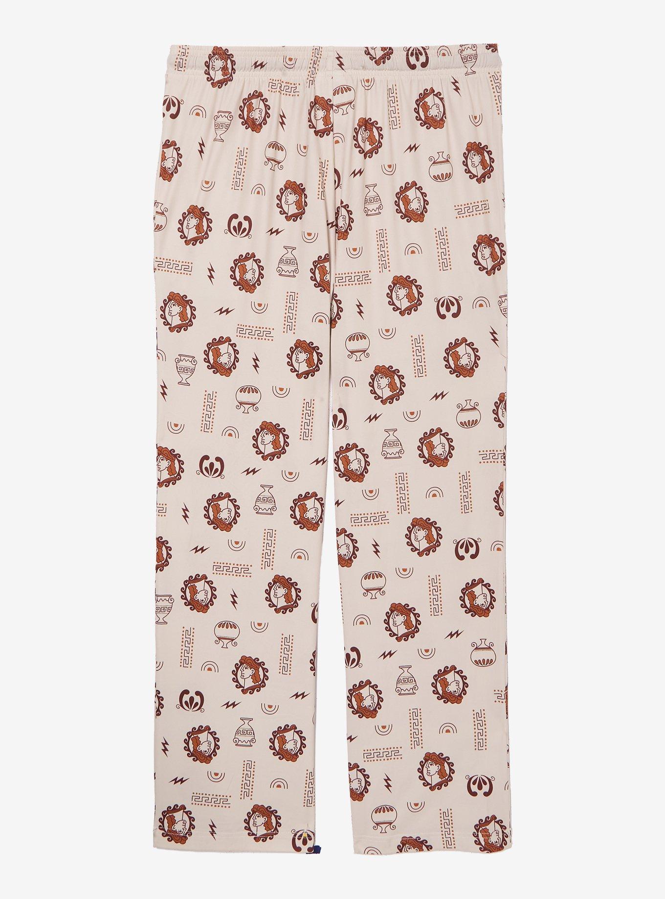 Disney Hercules Pottery Print Sleep Pants - BoxLunch Exclusive, BROWN, alternate - view 2