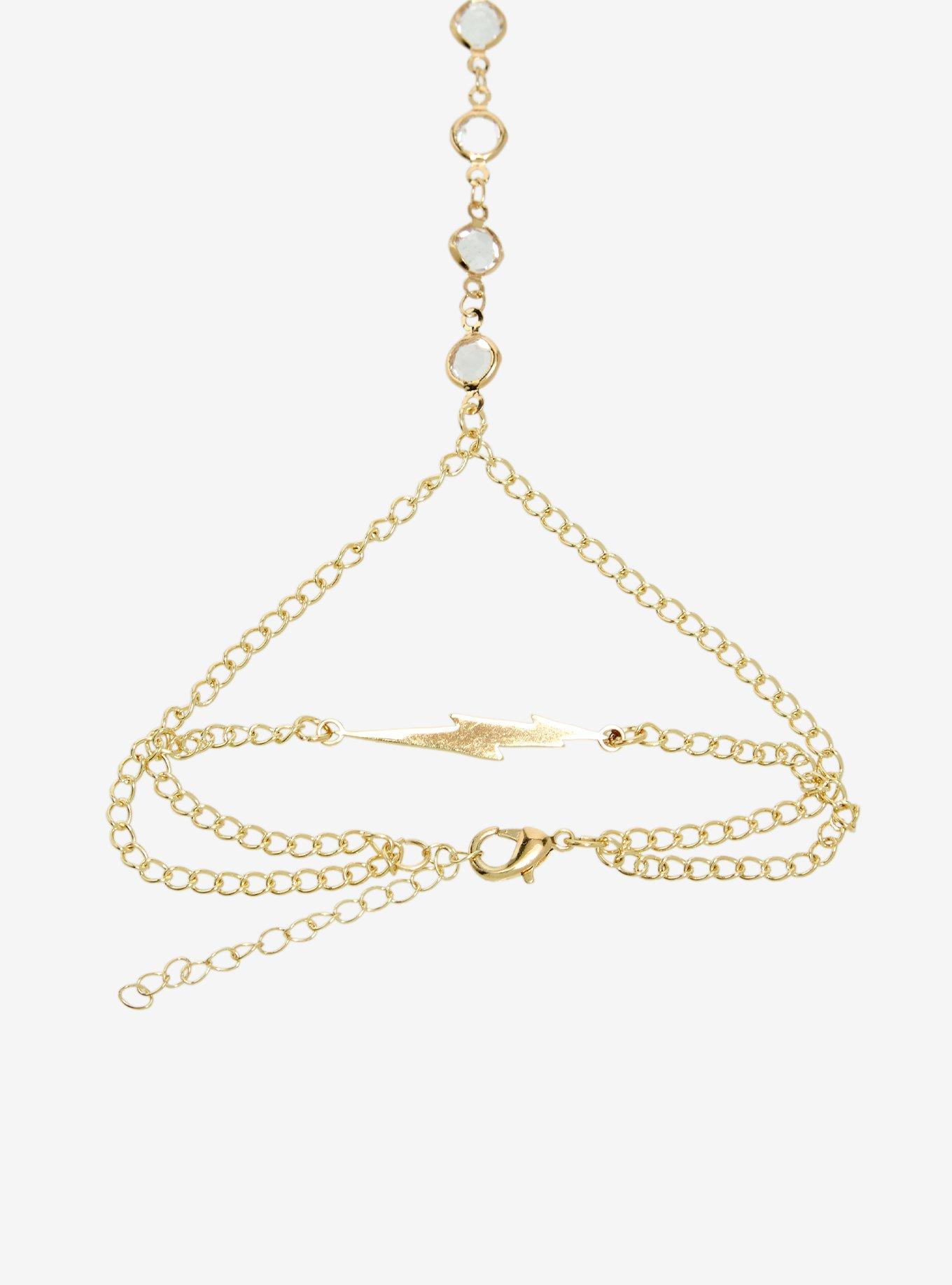 Harry Potter Deathly Hallows Hand Ring Bracelet, , alternate - view 3