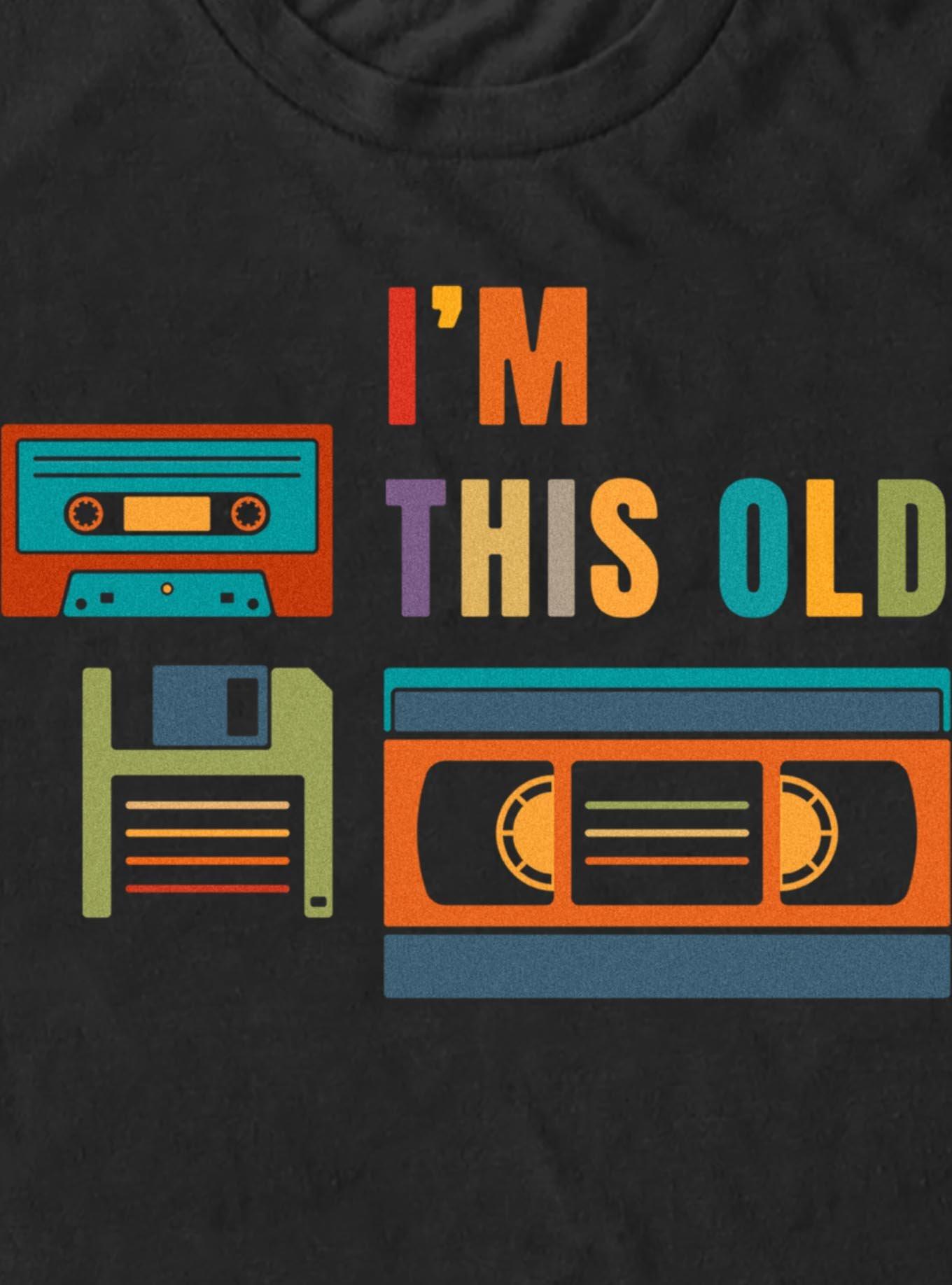 I'm This Old Retro Data Storage Big & Tall T-Shirt, BLACK, alternate - view 2