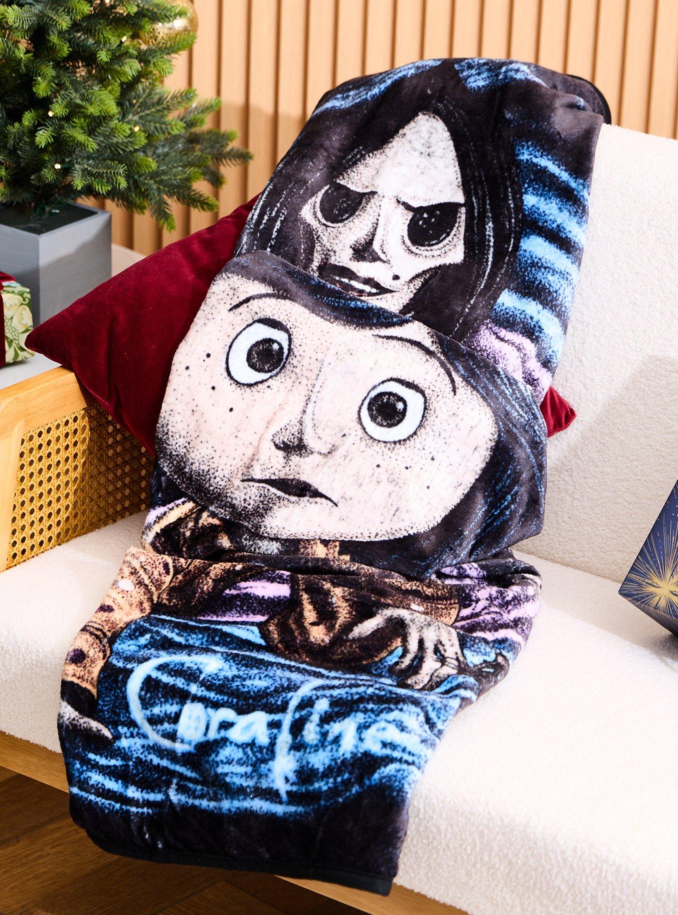 Coraline Character Tunnel Fleece Throw Blanket, , alternate - view 2