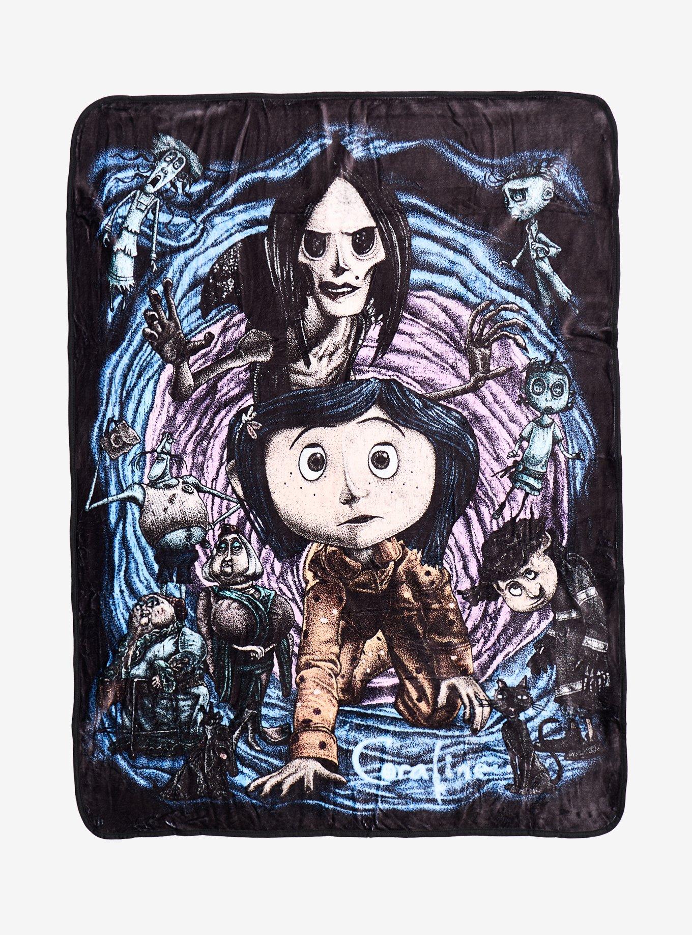 Coraline Character Tunnel Fleece Throw Blanket, , alternate - view 4