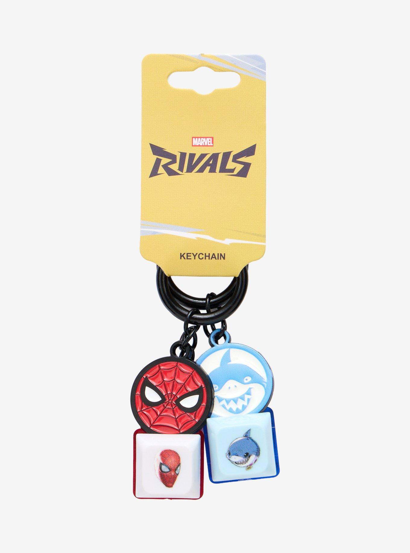 Marvel Rivals Jeff The Land Shark & Spider-Man Keycap Keychain Set, , alternate - view 4
