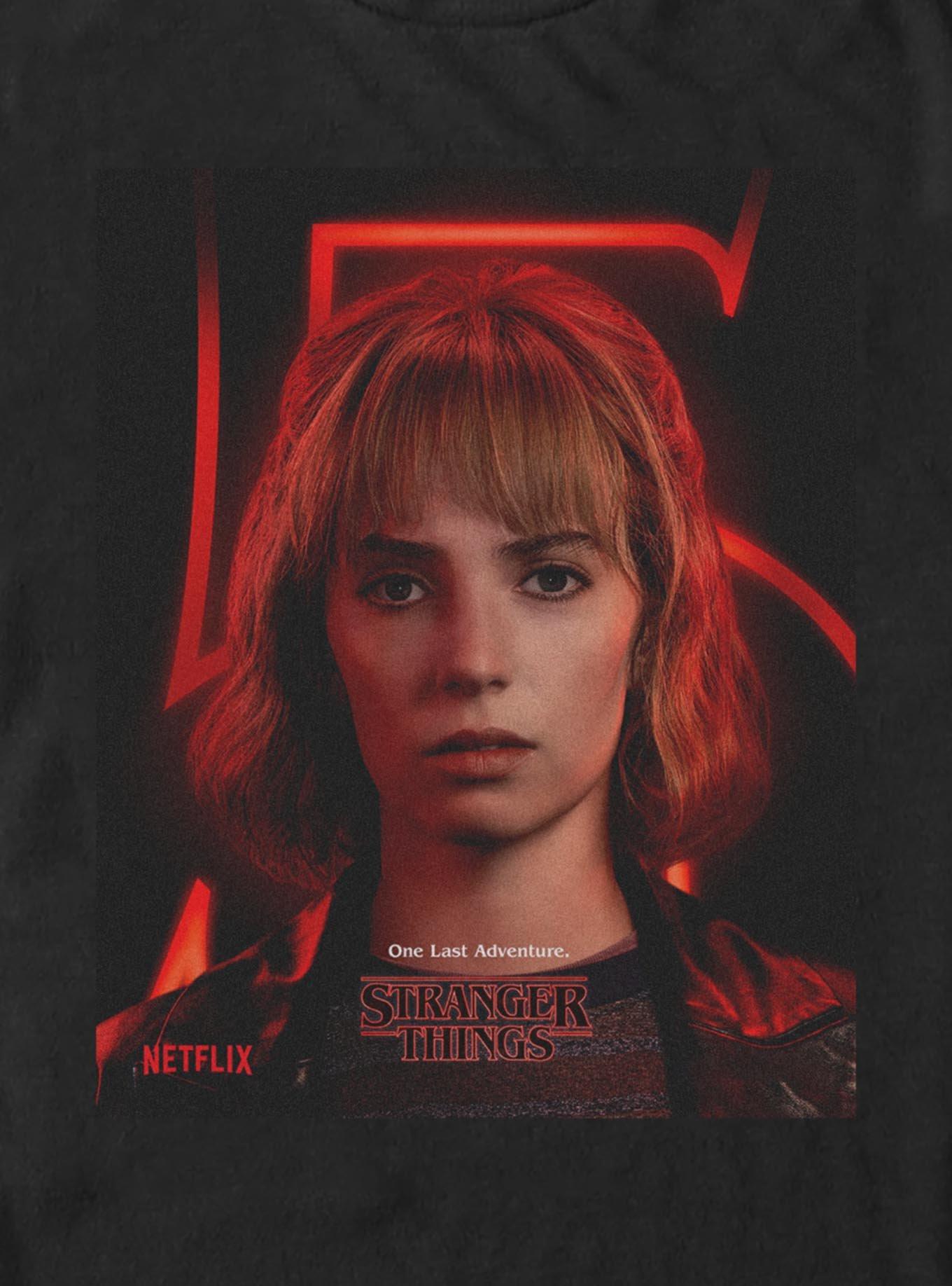 Stranger Things 5 Robin Poster Big & Tall T-Shirt, BLACK, alternate - view 2