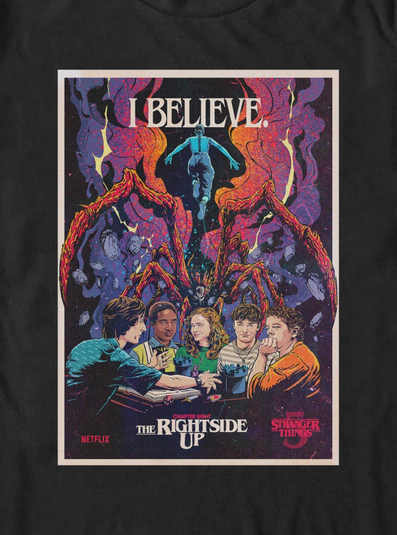 Stranger Things 5 The Rightside Up Big & Tall T-Shirt, BLACK, alternate - view 2