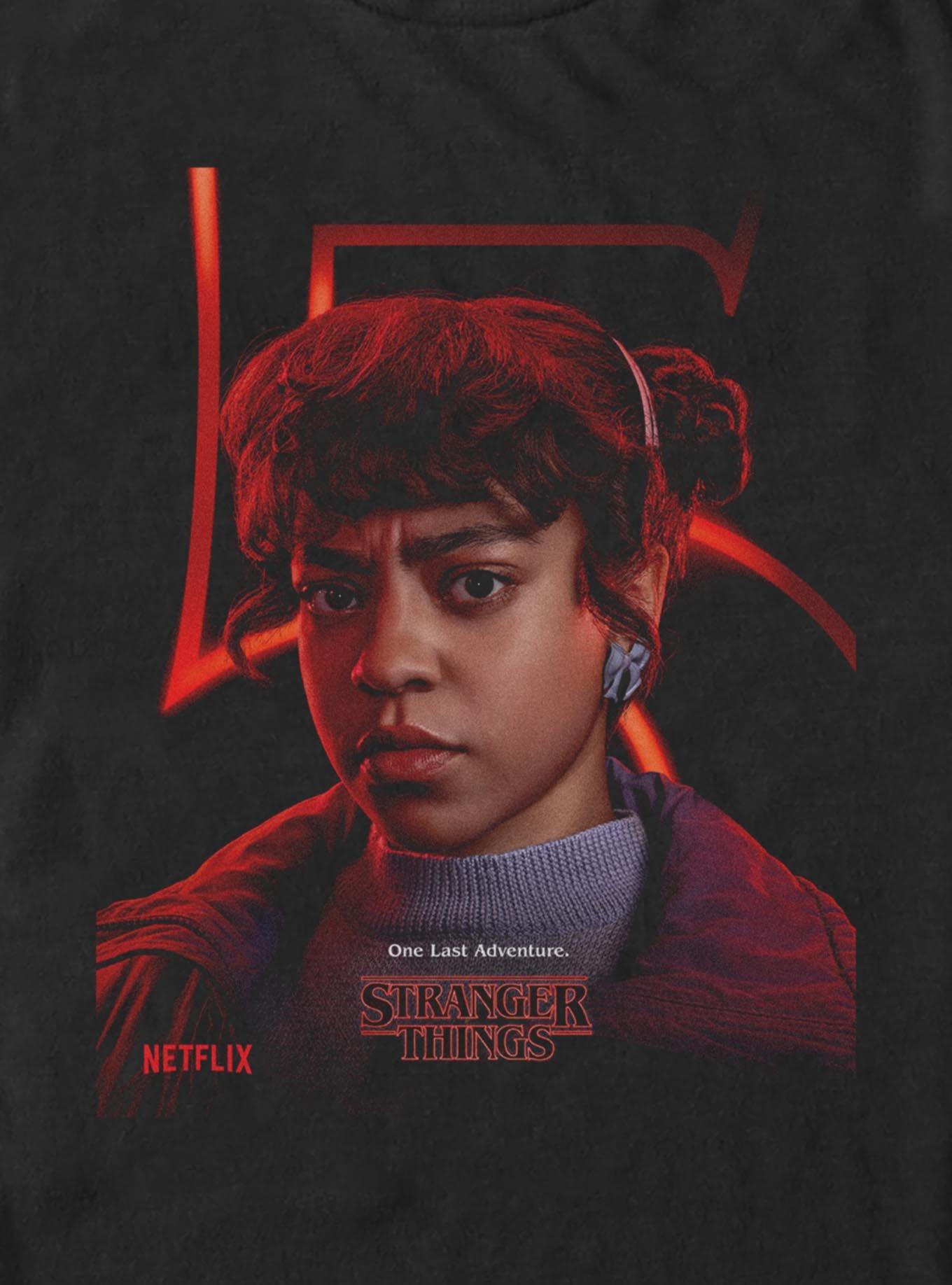 Stranger Things 5 Erika Poster Big & Tall T-Shirt, BLACK, alternate - view 2