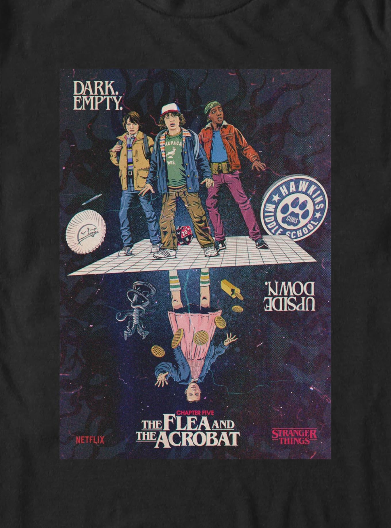 Stranger Things Dark Empty And Upside Down Big & Tall T-Shirt, BLACK, alternate - view 2