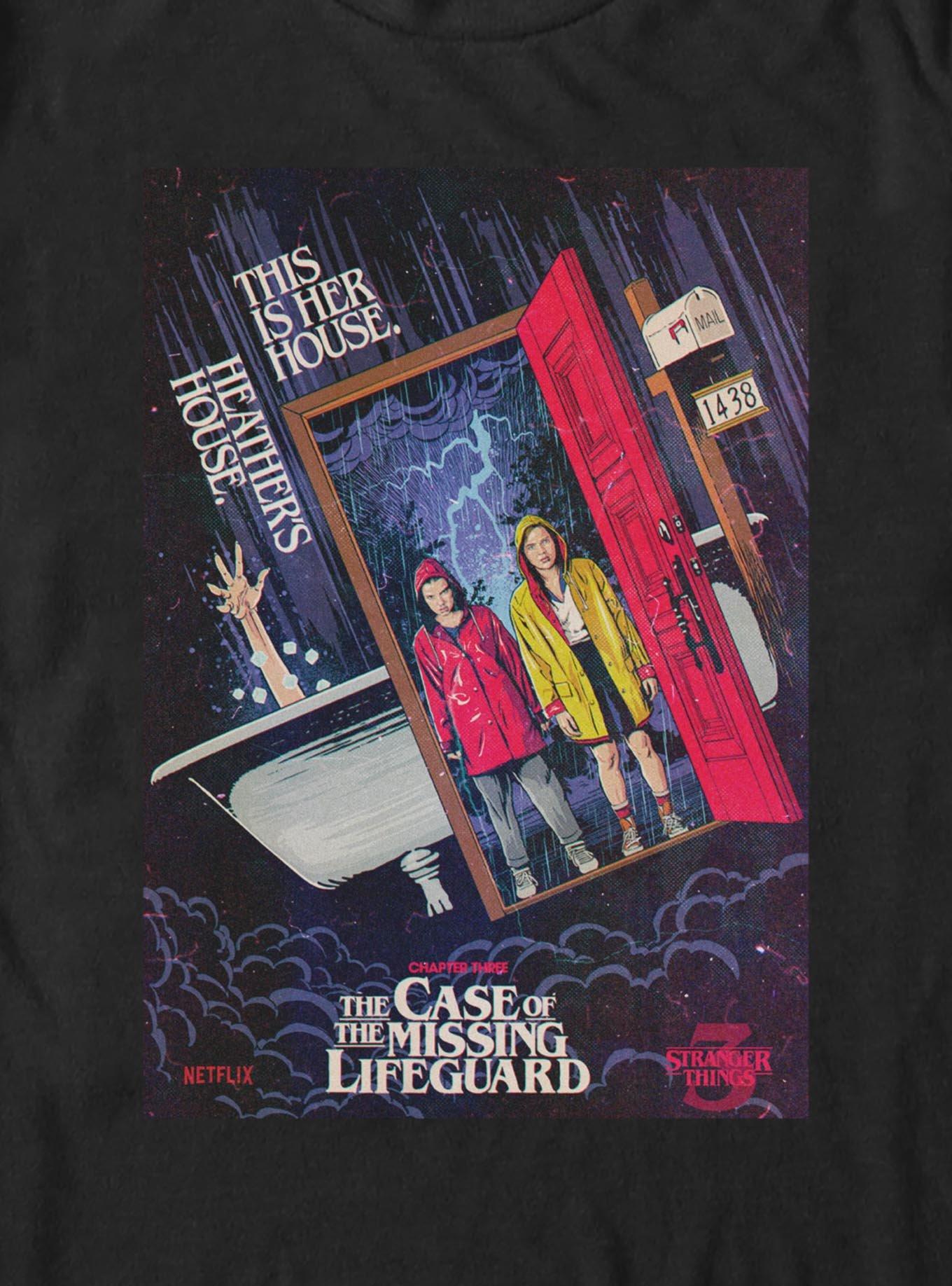 Stranger Things The Missing Lifeguard Big & Tall T-Shirt, BLACK, alternate - view 2
