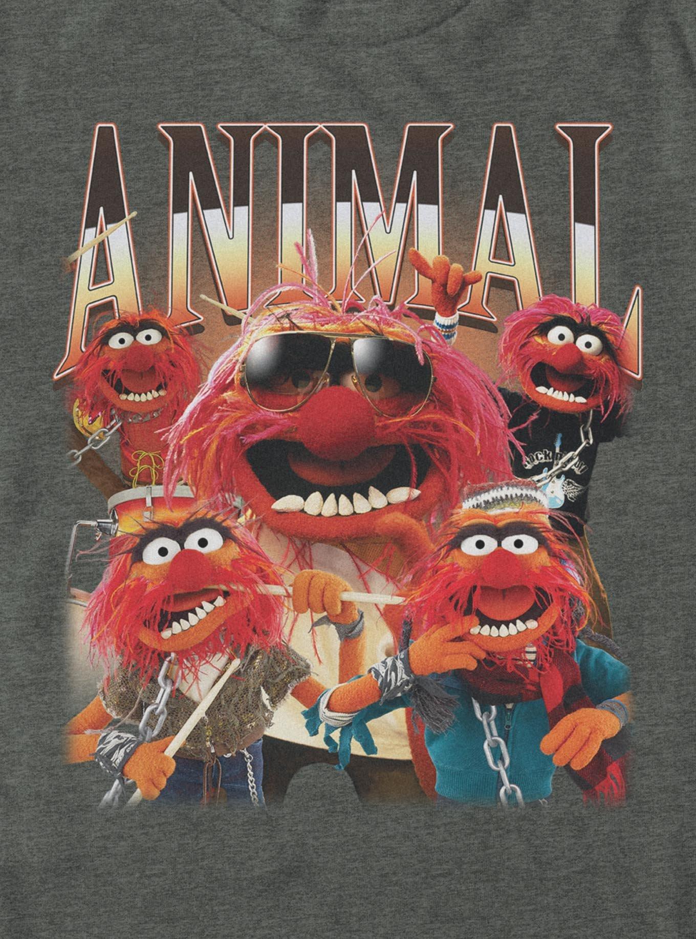 Disney The Muppets Animal Montage Y2K Big & Tall T-Shirt, CHAR HTR, alternate - view 2