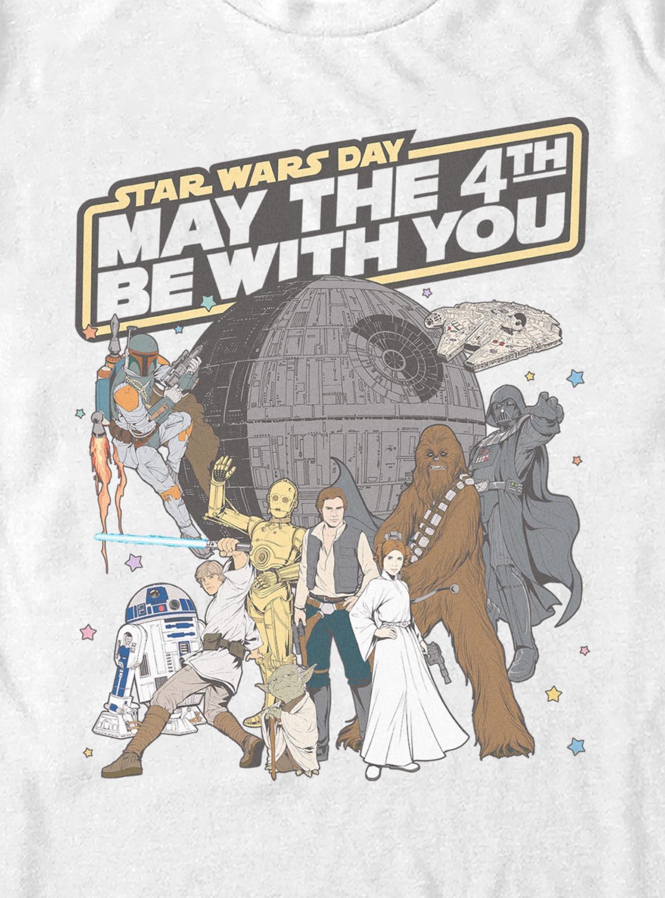 Star Wars May The 4th Be With You Big & Tall T-Shirt, WHITE, alternate - view 2