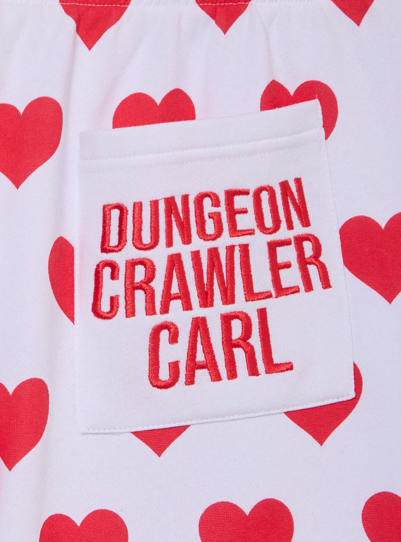 Dungeon Crawler Carl Heart Allover Print Fleece Shorts - BoxLunch Exclusive
