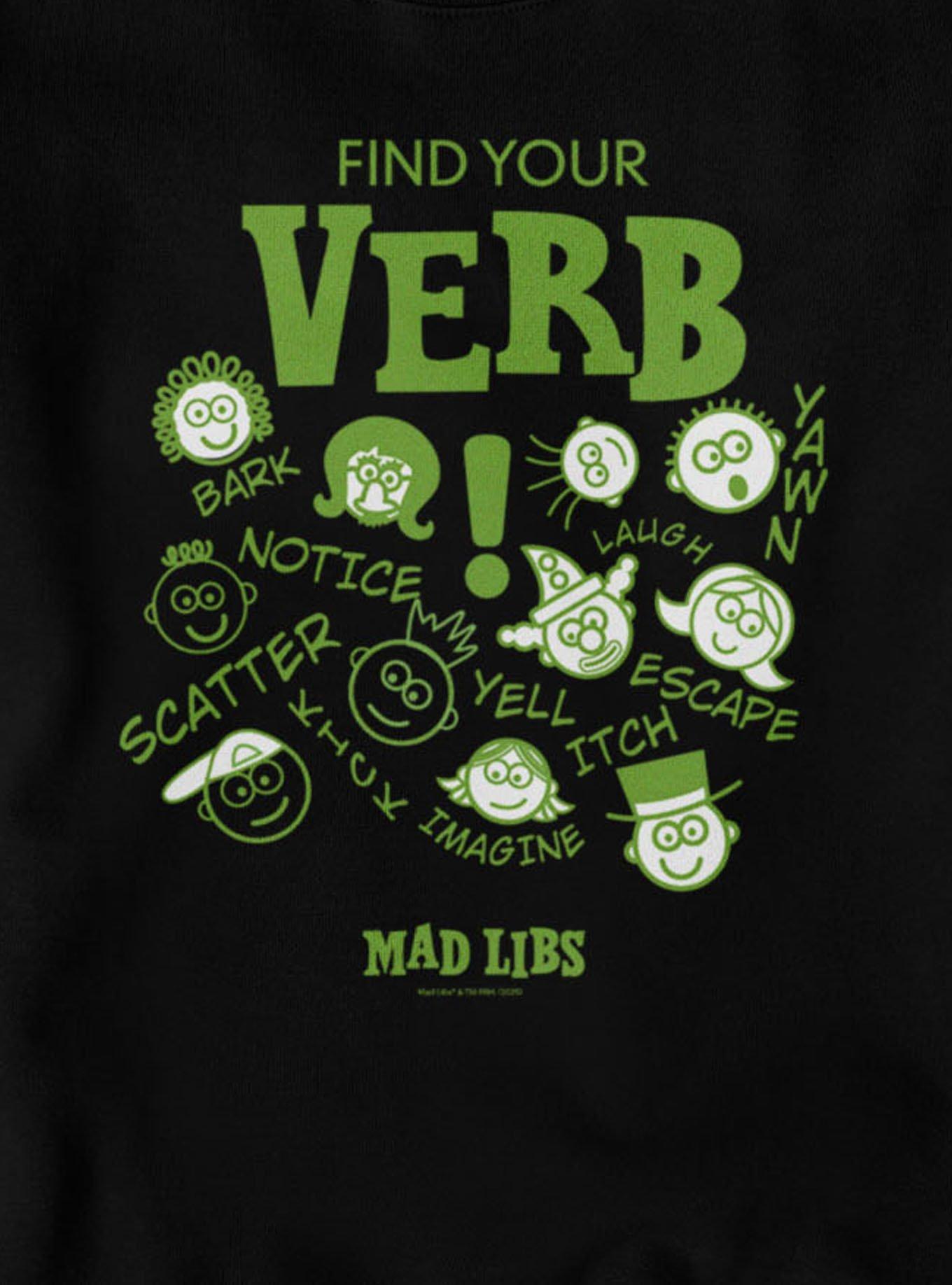 Mad Libs Find Your Verb Faces And Words Sweatshirt, , alternate - view 2