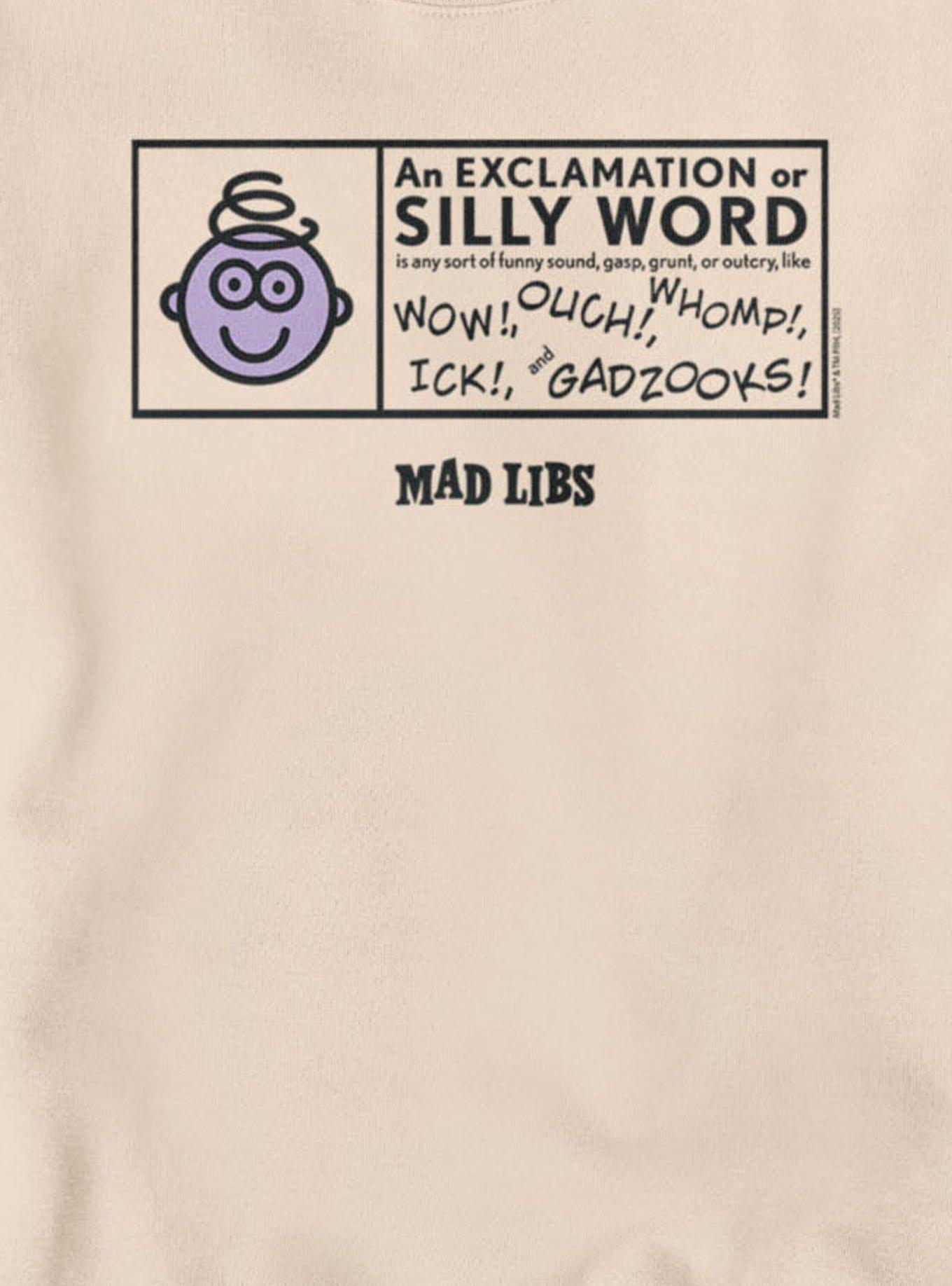 Mad Libs Silly Word Exclamation Box Sweatshirt, , alternate - view 2