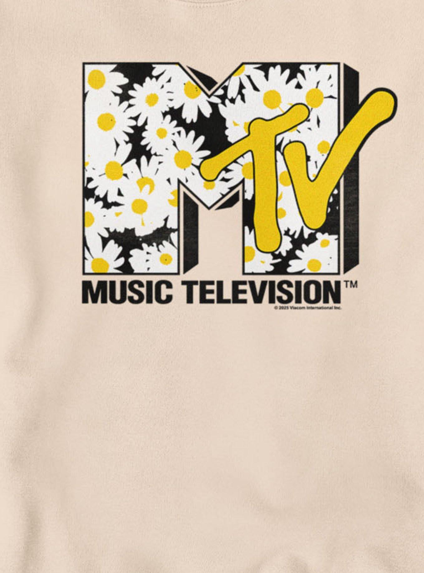 MTV Daisy Flower Fill Logo Sweatshirt, , hi-res