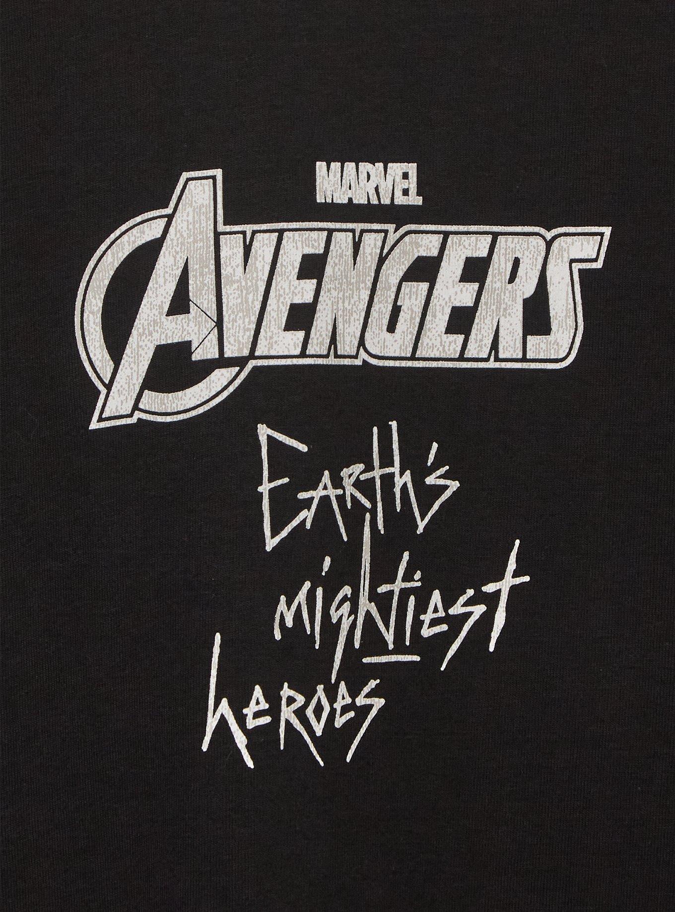 Marvel Avengers Earth's Mightiest Heroes T-Shirt - BoxLunch Exclusive, BLACK, alternate - view 3
