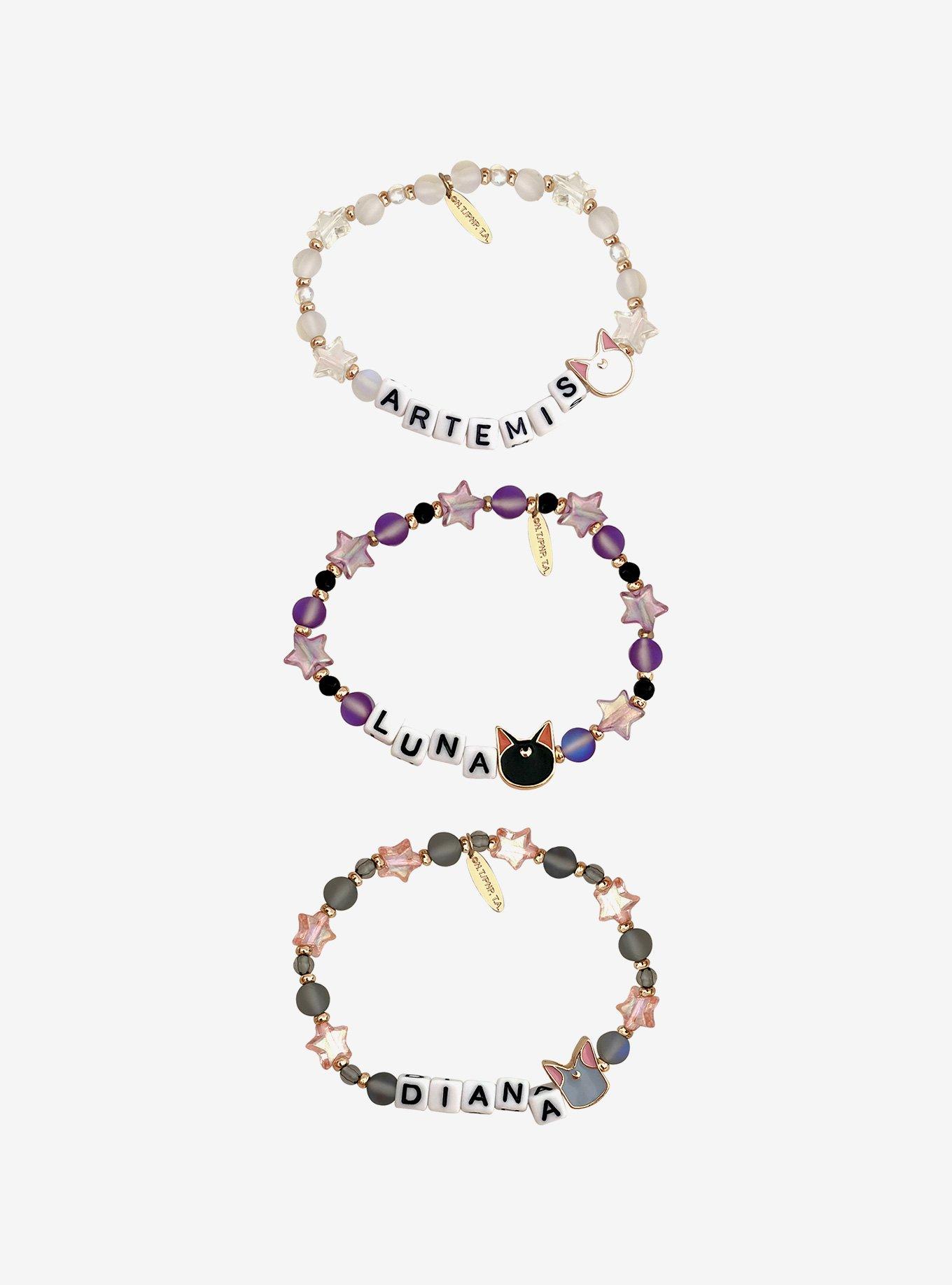 Pretty Guardian Sailor Moon Cats Bead Bracelet Set, , alternate - view 2
