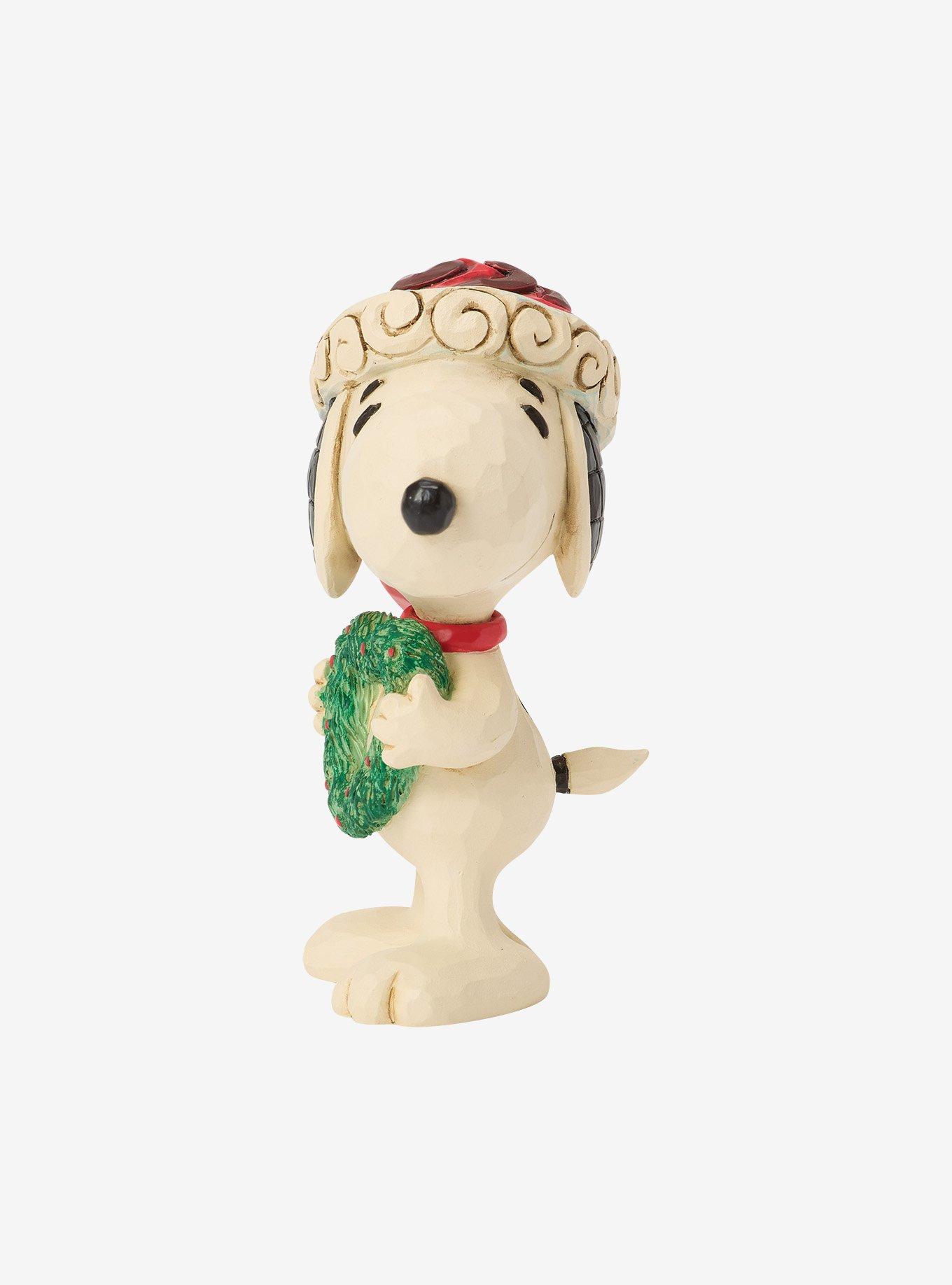 Jim Shore Peanuts Snoopy with Heart Wreath Mini Figurine, , alternate - view 3