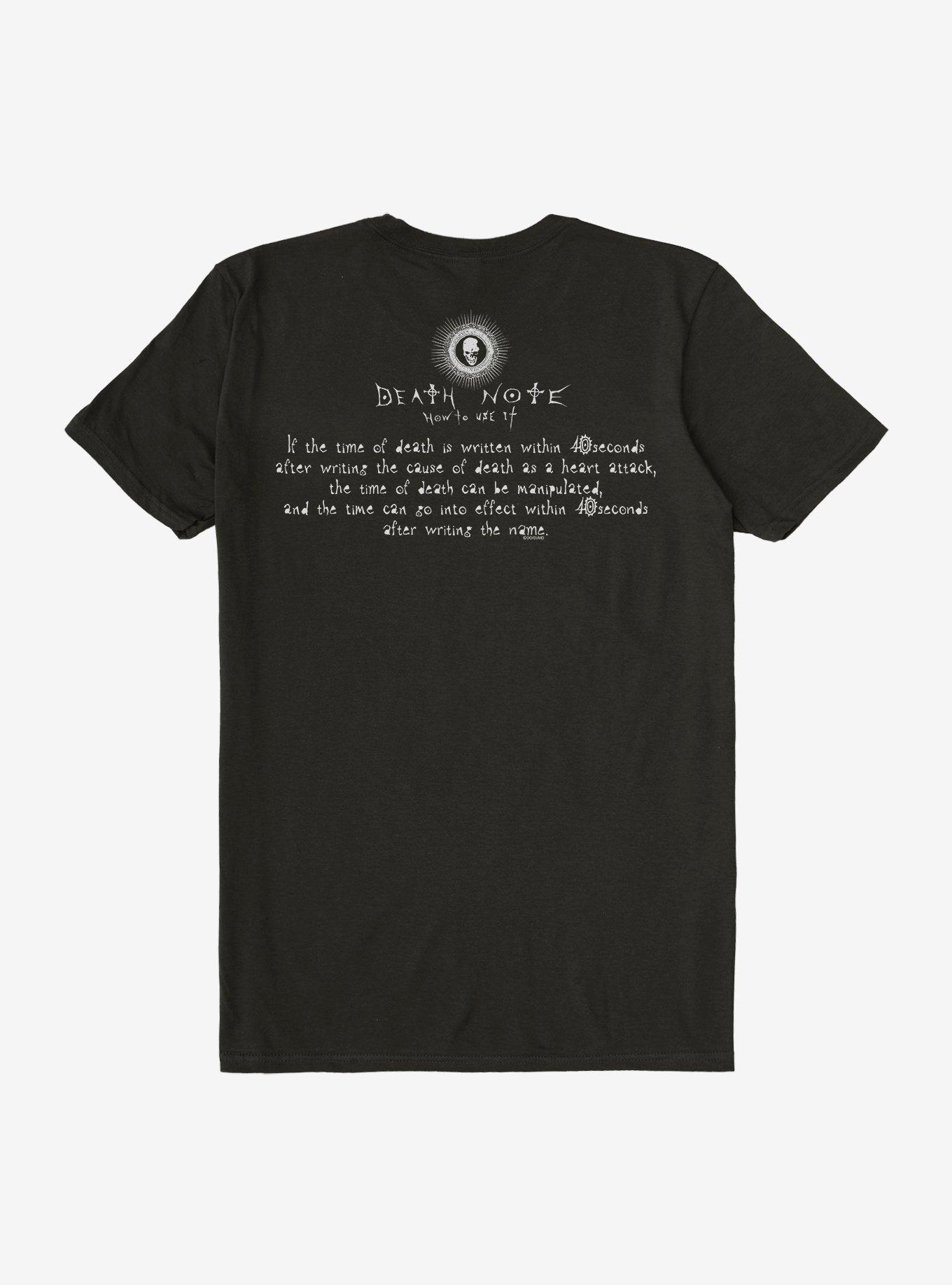Death Note L Death How To Use It Note T-Shirt, , hi-res