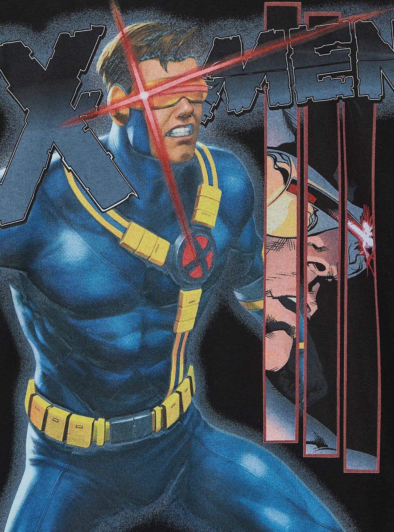 Marvel X-Men Cyclops Portrait T-Shirt - BoxLunch Exclusive, BLACK, alternate - view 3