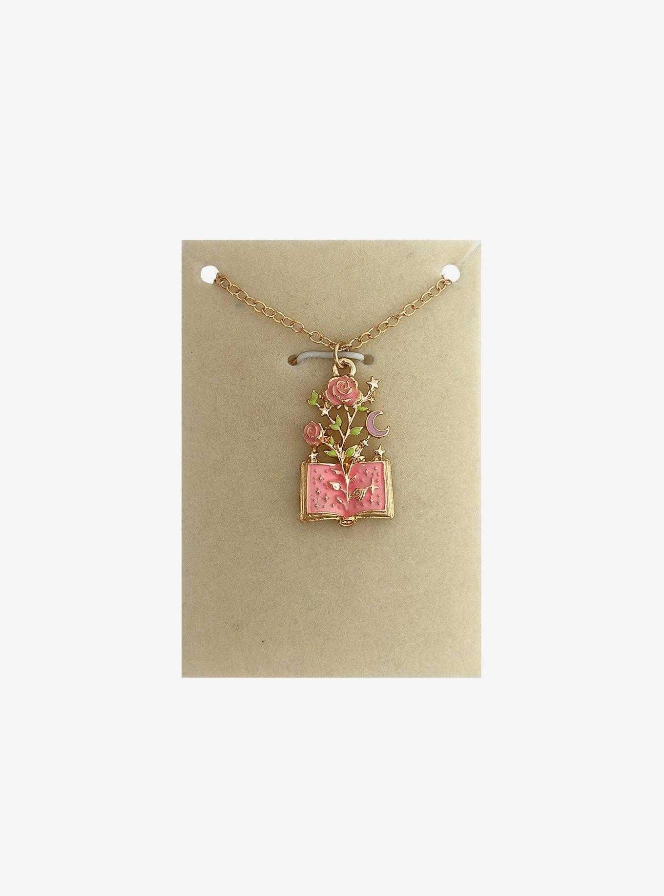Thorn & Fable Fated Mates Book Necklace, , alternate - view 2