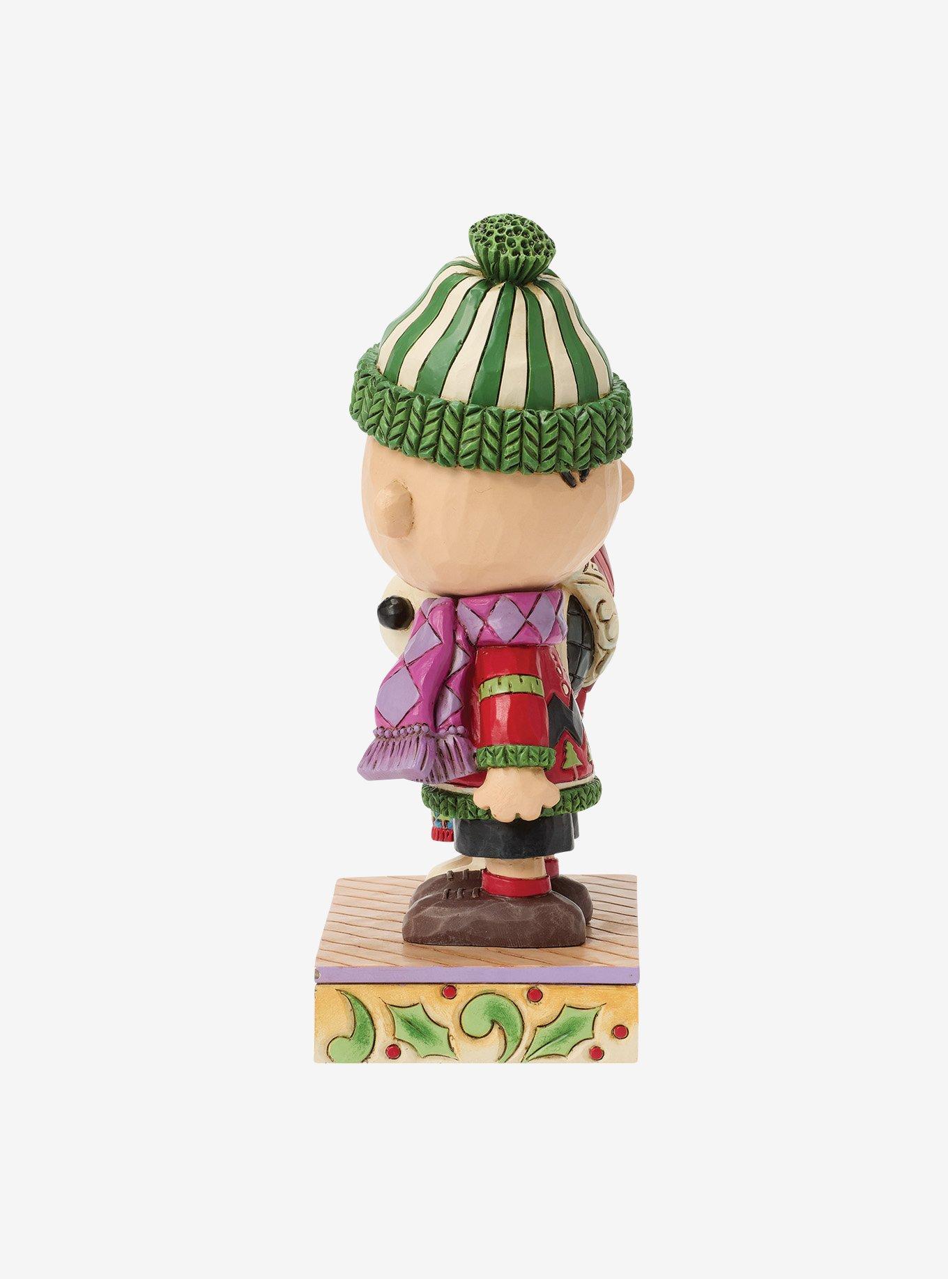 Jim Shore Peanuts Snoopy & Charlie Xmas Sweaters Figurine